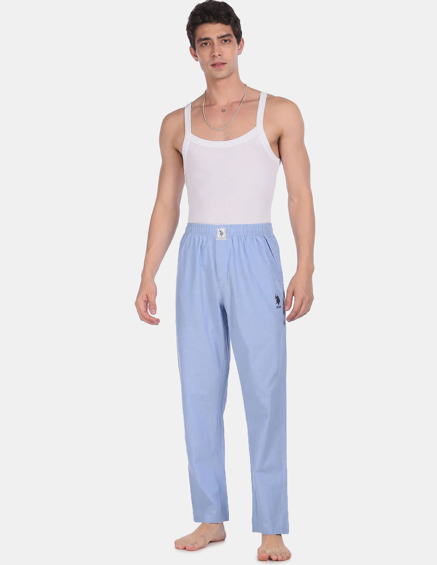 Comfort Fit Solid Cotton I658 Lounge Pants - Pack Of 1 - Image 2