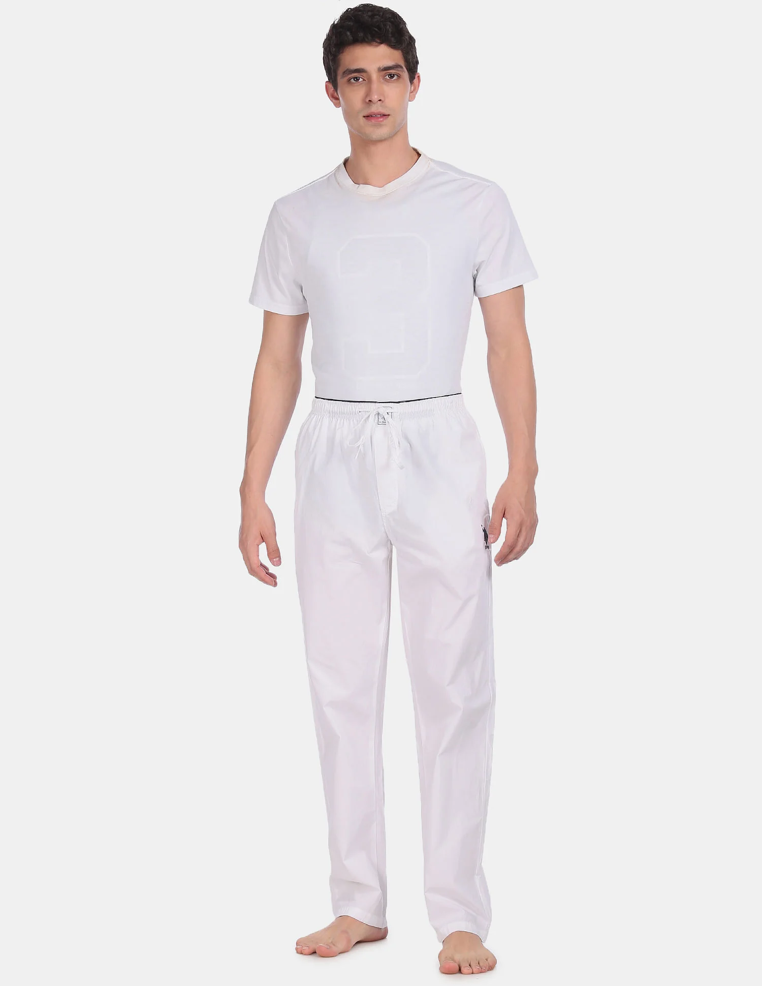Comfort Fit Solid Cotton I690 Lounge Pants - Pack Of 1 - Image 2