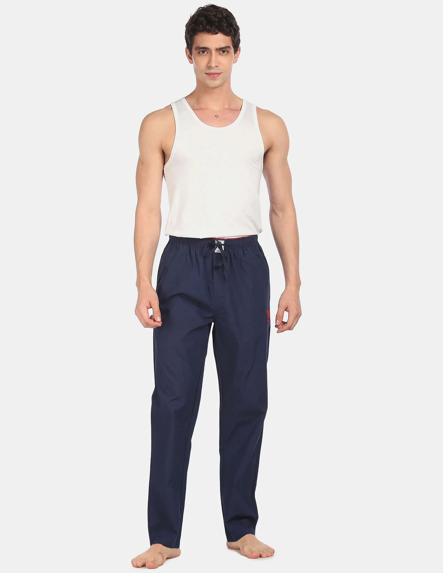 Comfort Fit Solid Cotton I690 Lounge Pants - Pack Of 1 - Image 2
