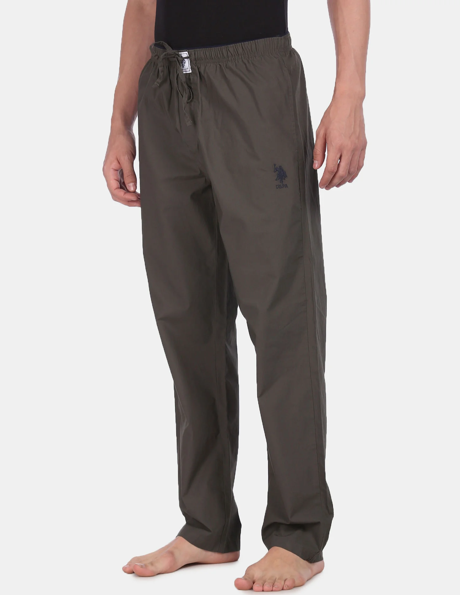 Comfort Fit Solid Cotton I690 Lounge Pants - Pack Of 1 - Image 3