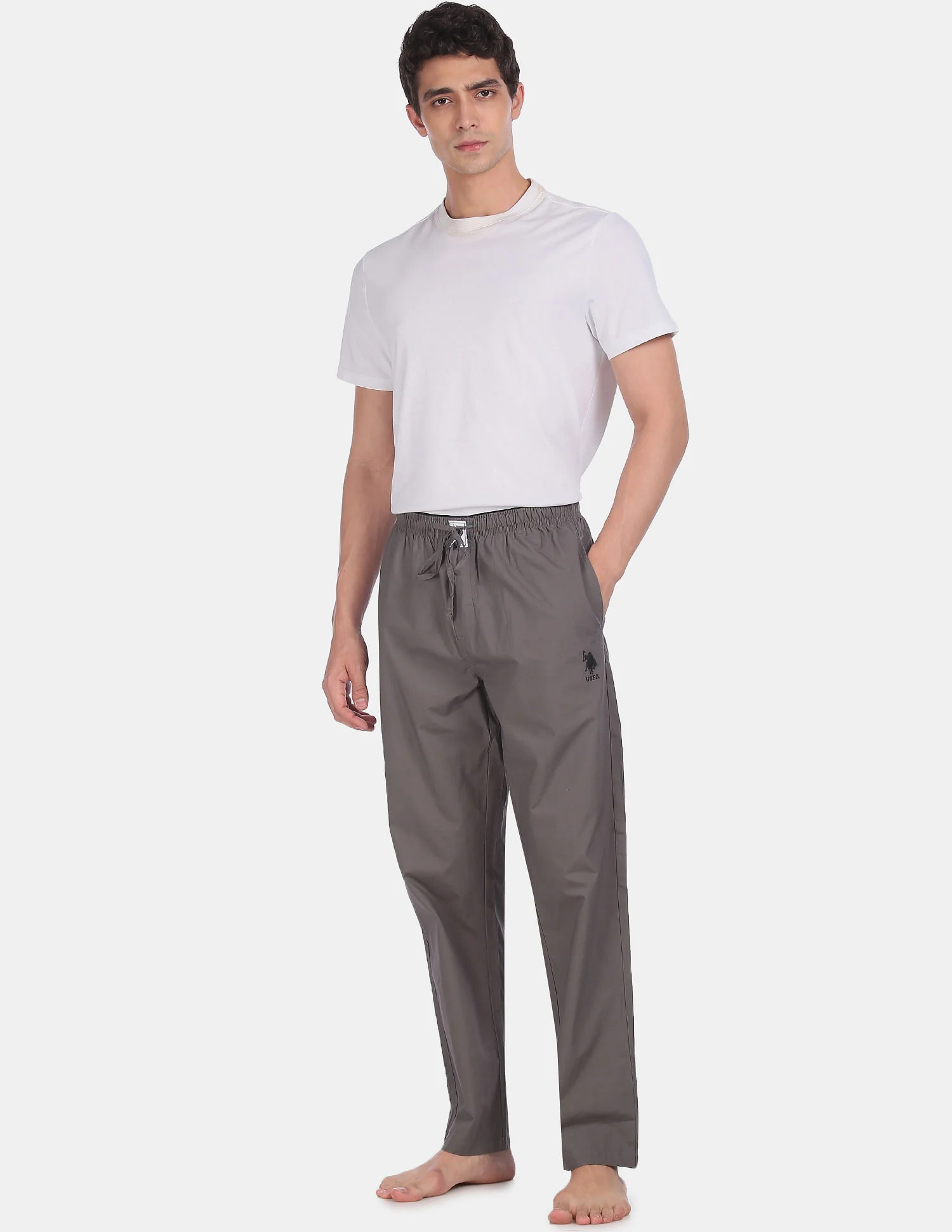 Comfort Fit Solid Cotton I690 Lounge Pants - Pack Of 1 - Image 2
