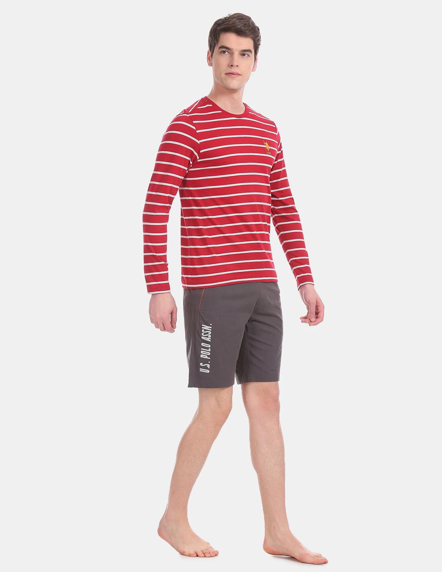 Comfort Fit Stripe Cotton I689 Lounge T-Shirt - Pack Of 1 - Image 2