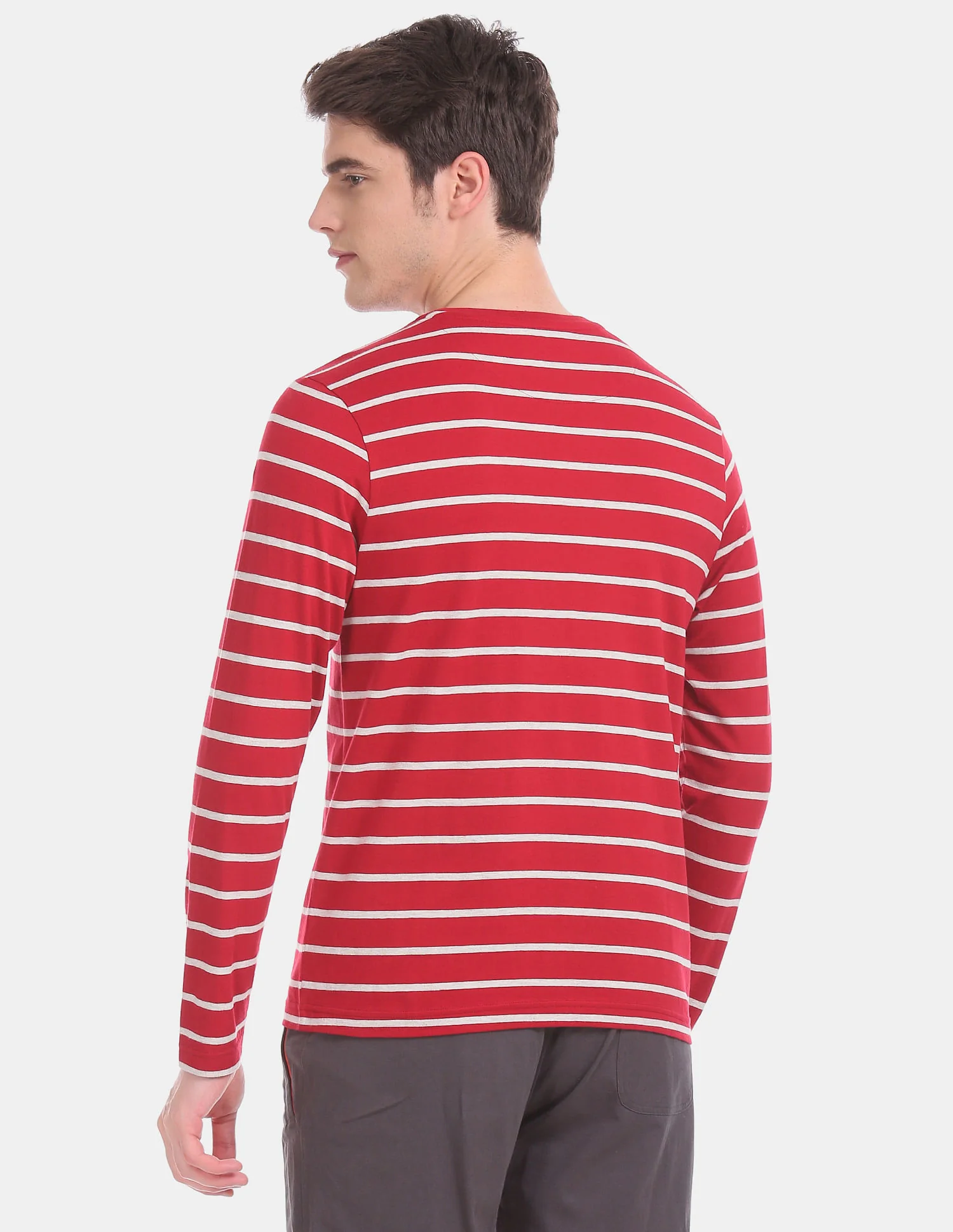 Comfort Fit Stripe Cotton I689 Lounge T-Shirt - Pack Of 1 - Image 4