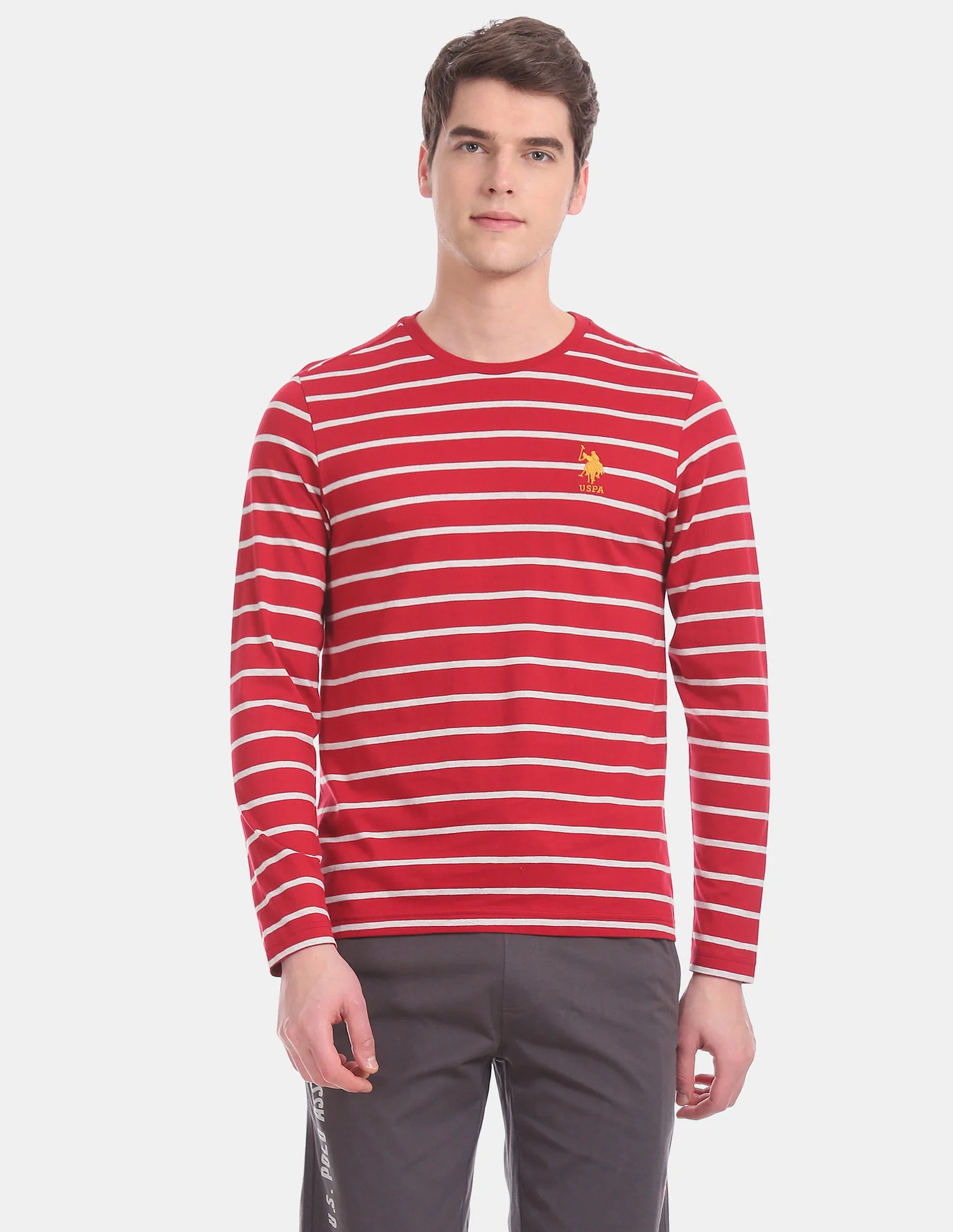 Comfort Fit Stripe Cotton I689 Lounge T-Shirt - Pack Of 1 - Image 6