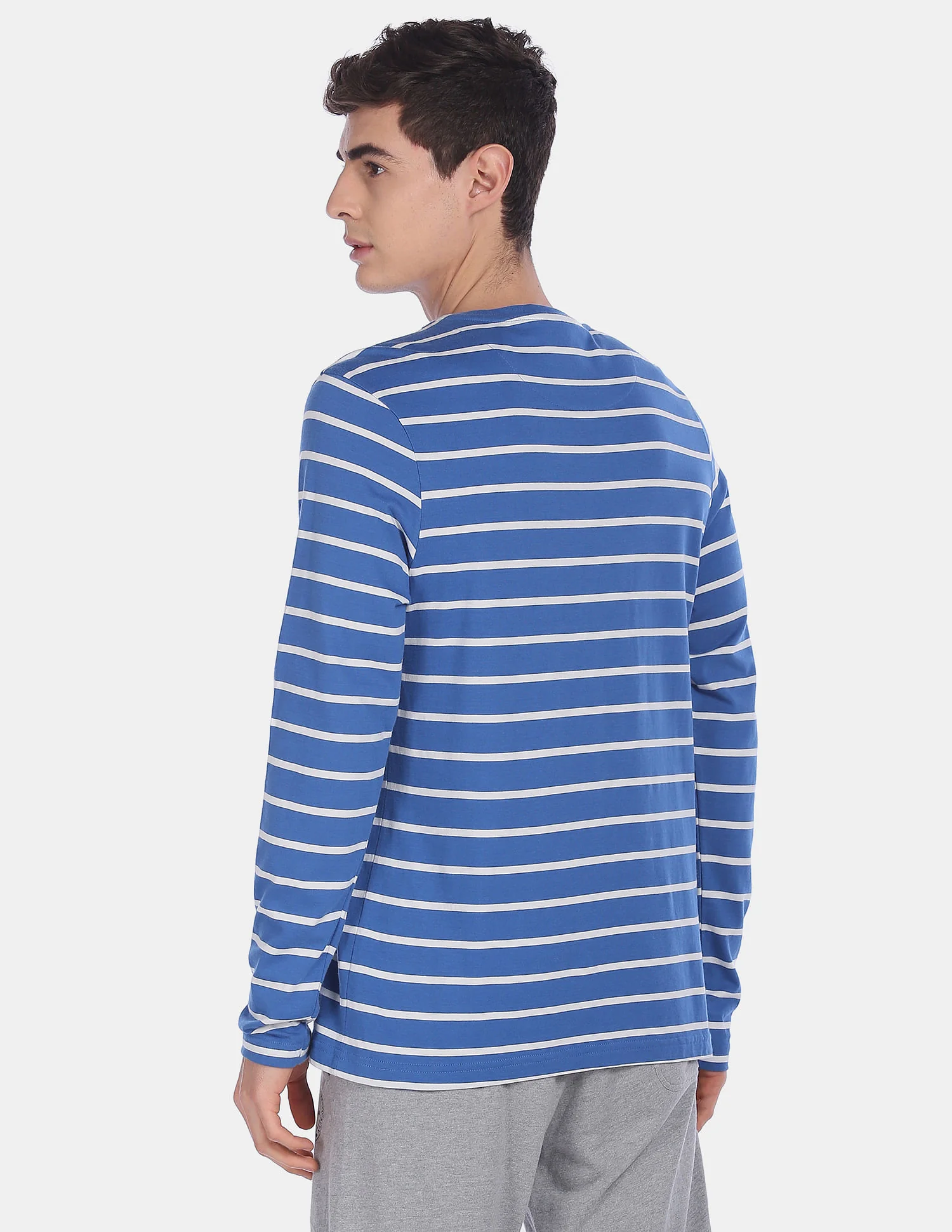 Comfort Fit Stripe Cotton I689 Lounge T-Shirt - Pack Of 1 - Image 4
