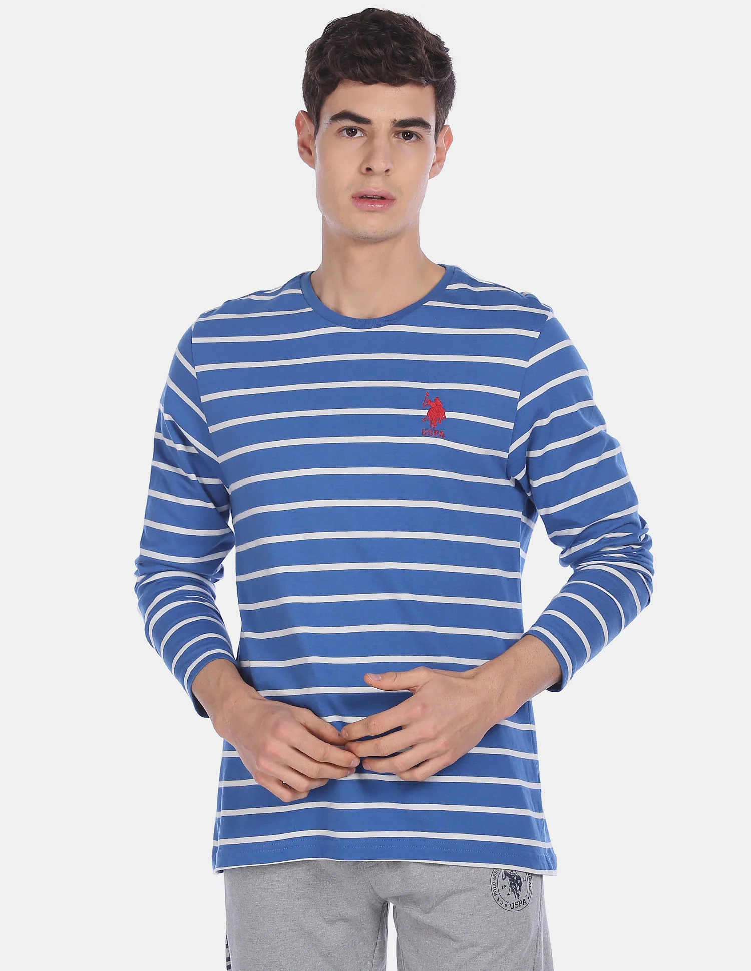 Comfort Fit Stripe Cotton I689 Lounge T-Shirt - Pack Of 1 - Image 7