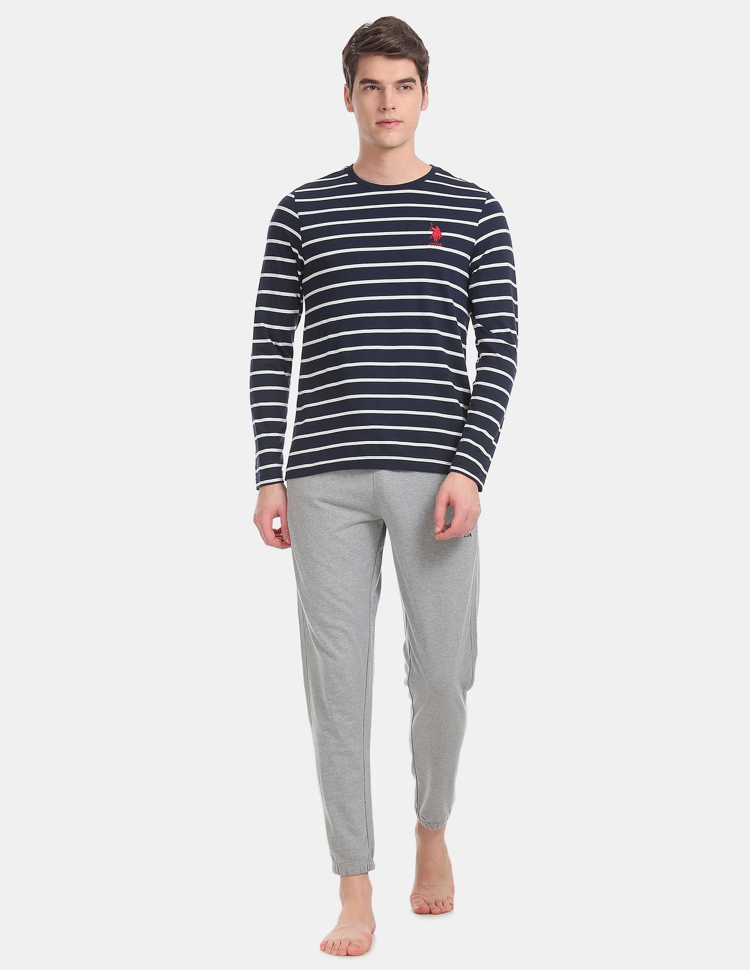 Comfort Fit Stripe Cotton I689 Lounge T-Shirt - Pack Of 1 - Image 2