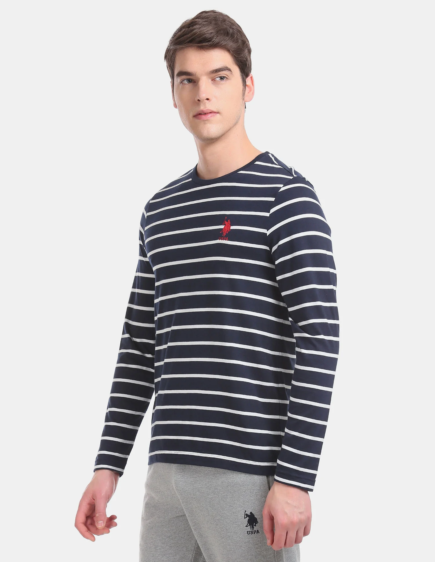 Comfort Fit Stripe Cotton I689 Lounge T-Shirt - Pack Of 1 - Image 3