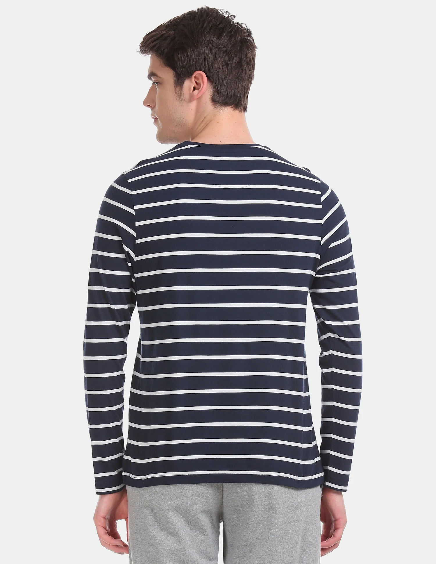Comfort Fit Stripe Cotton I689 Lounge T-Shirt - Pack Of 1 - Image 4