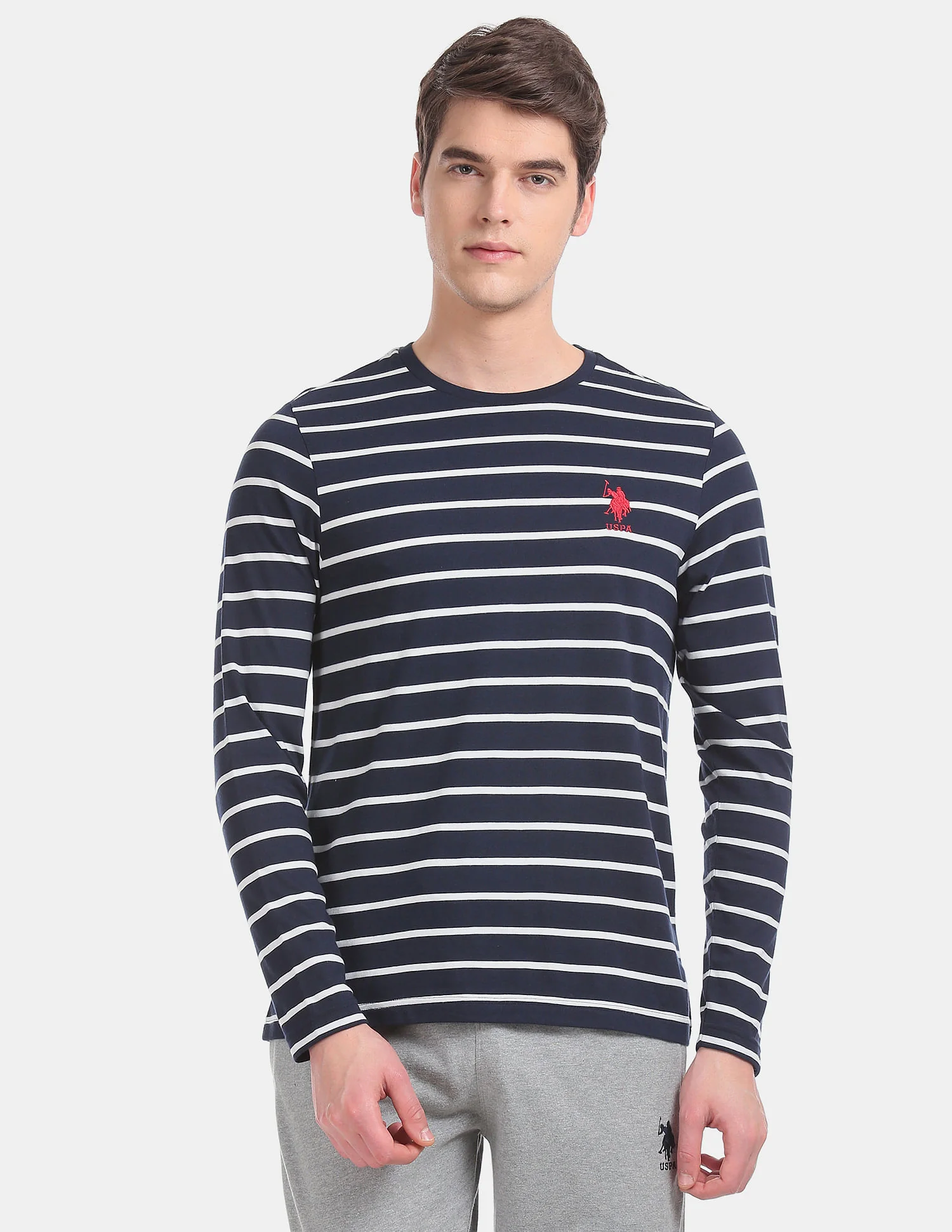 Comfort Fit Stripe Cotton I689 Lounge T-Shirt - Pack Of 1 - Image 6