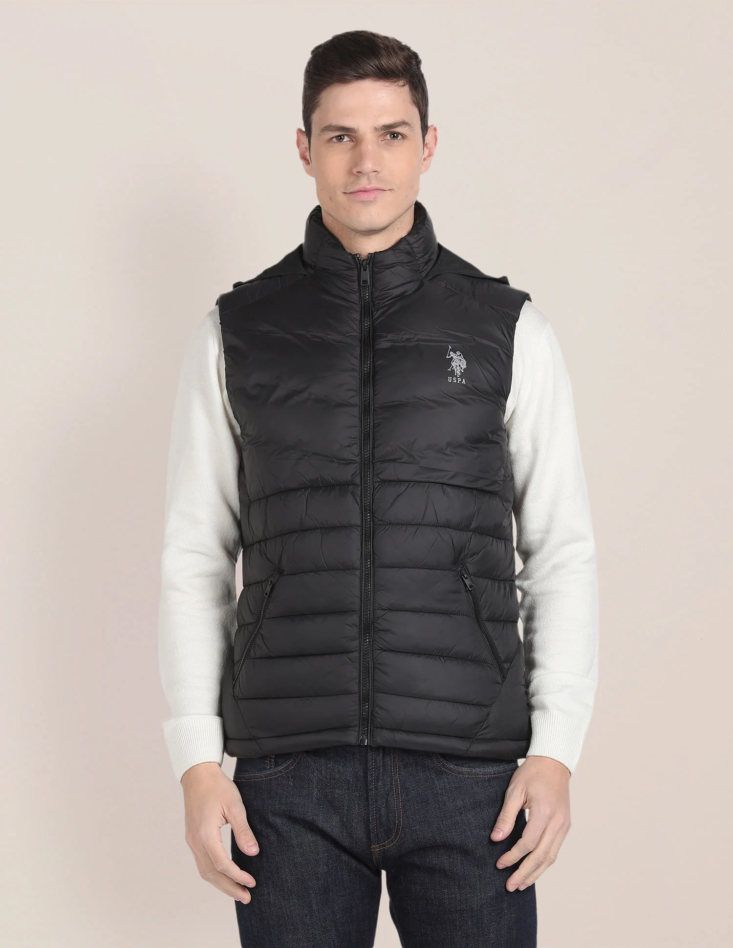 Concealed Hood Sleeveless Jacket - Image 6