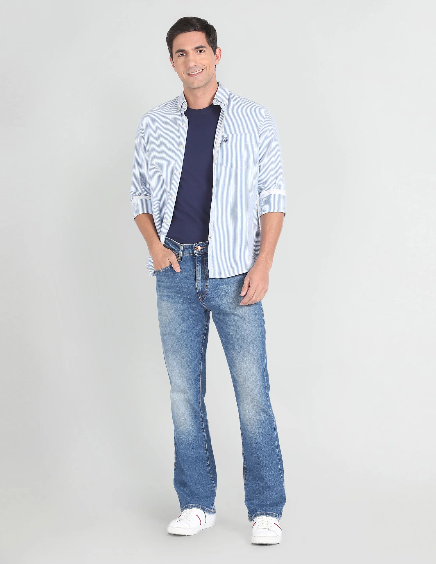 Connor Bootcut Fit Blue Jeans - Image 3