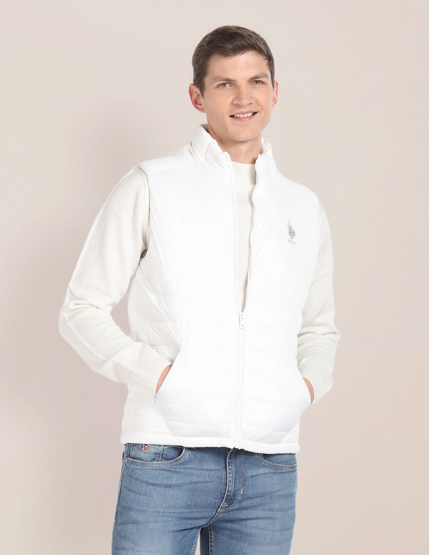 Consealed Hood Sleeveless Jacket