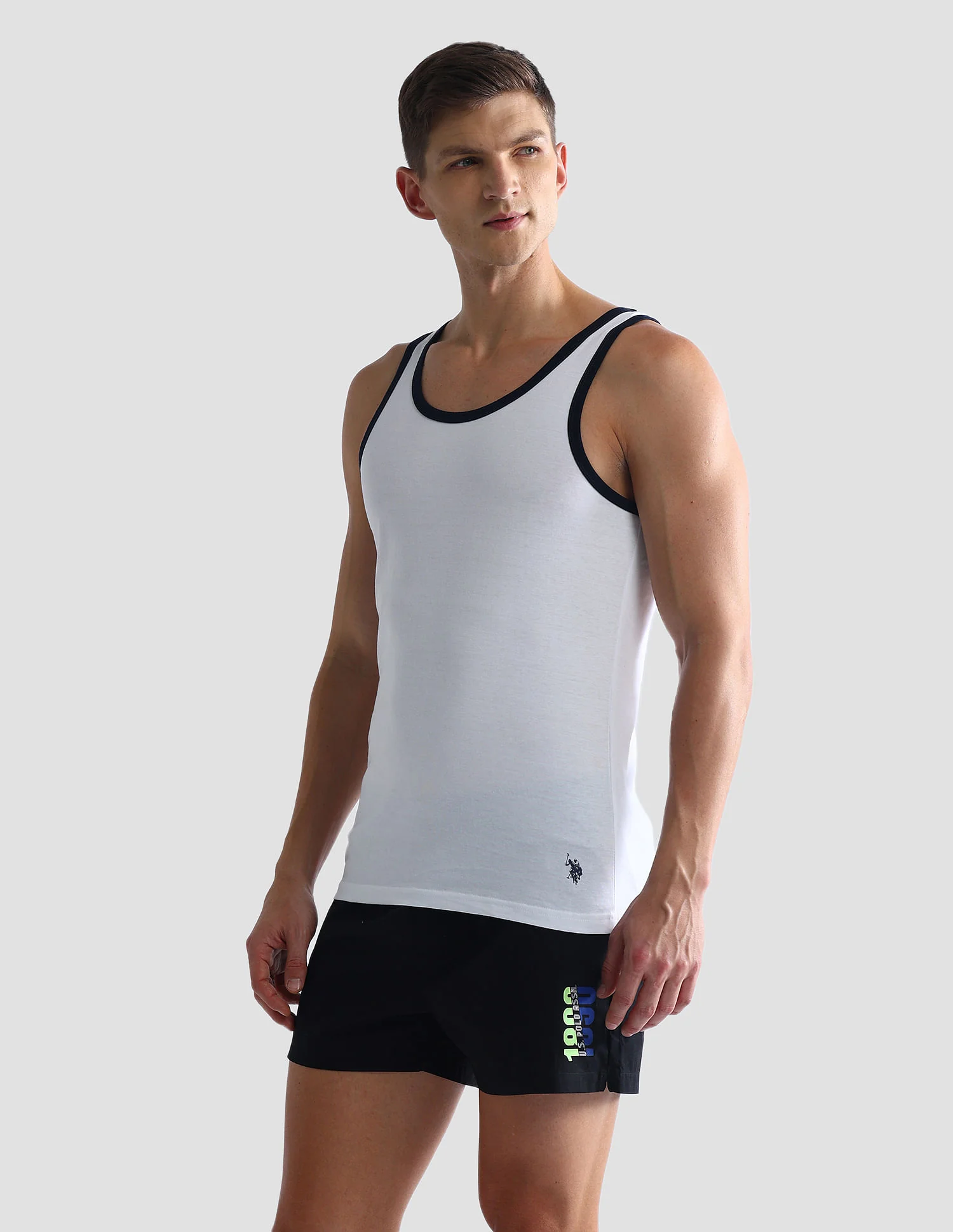 Contrast Binding Cotton OEV01 Vest - Pack Of 1 - Image 4