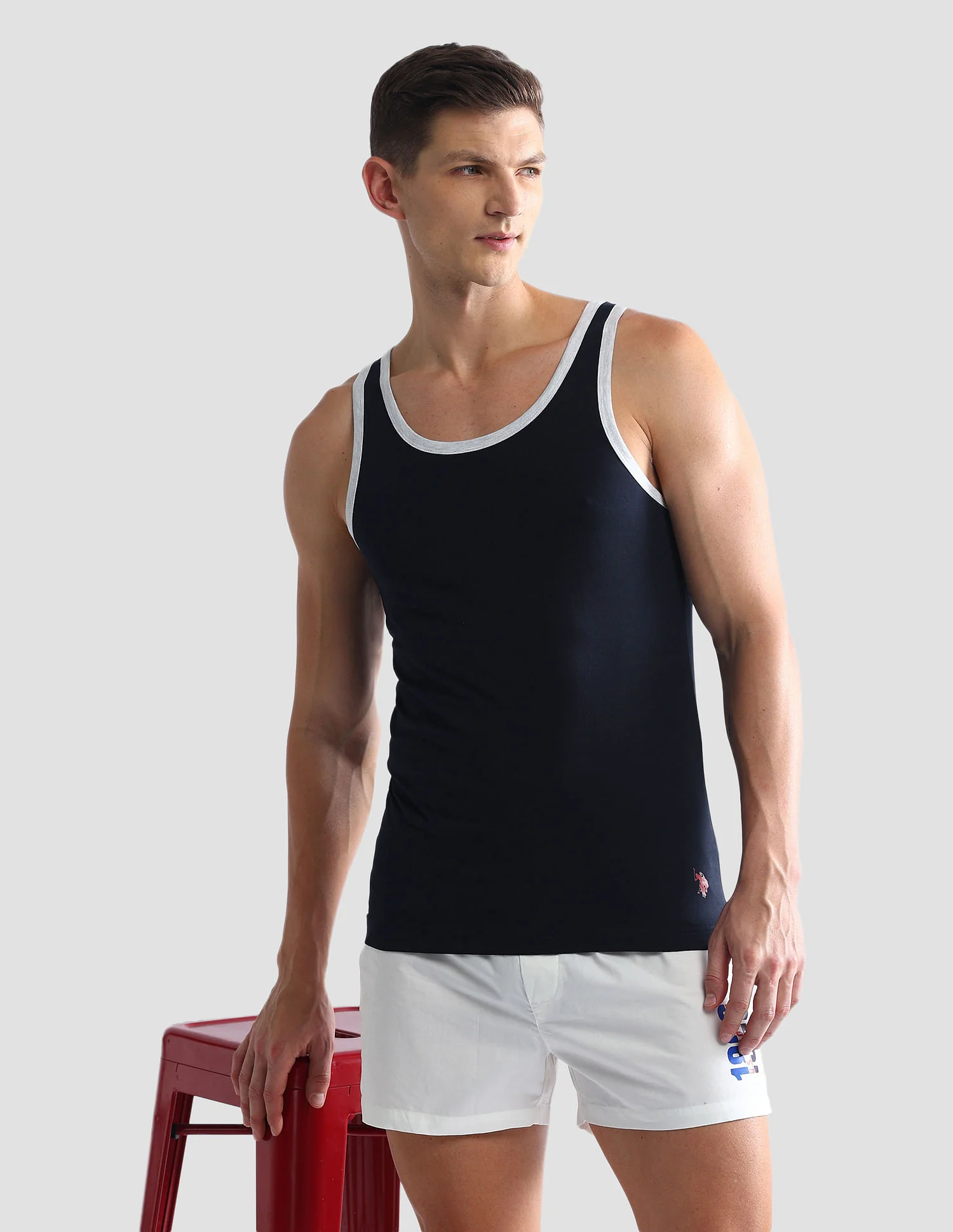 Contrast Binding Cotton OEV01 Vest - Pack Of 1
