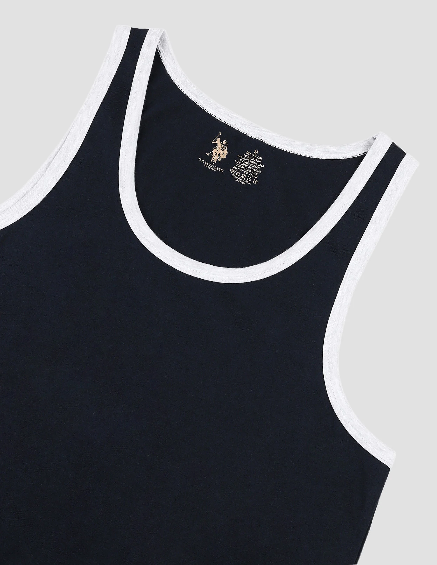 Contrast Binding Cotton OEV01 Vest - Pack Of 1 - Image 2