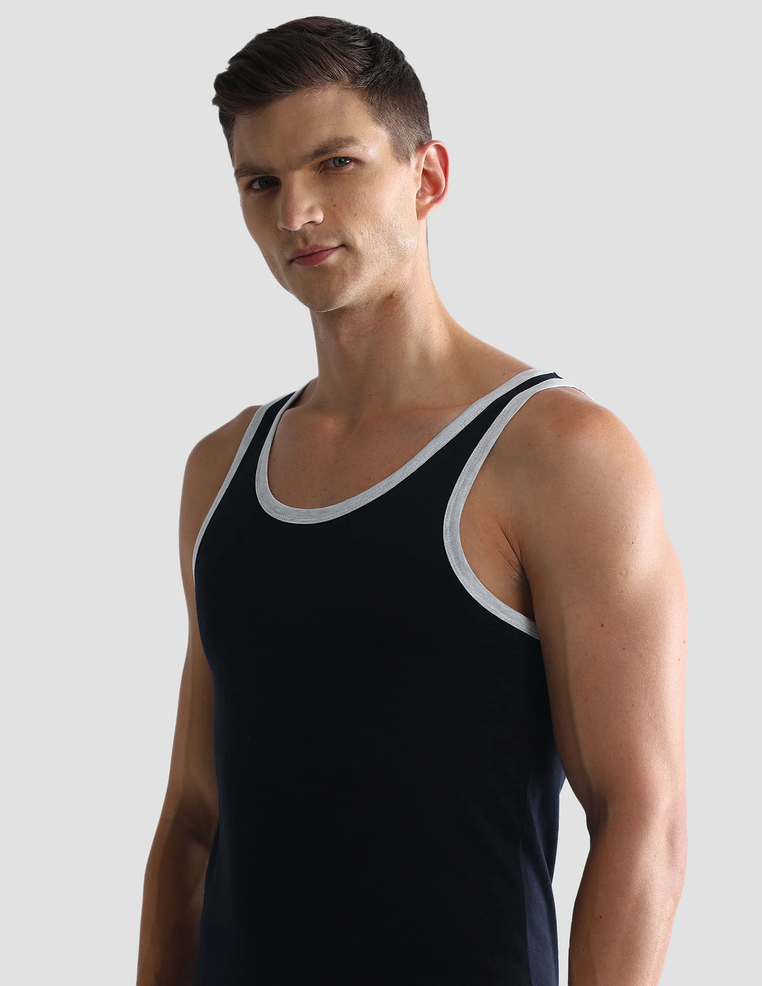 Contrast Binding Cotton OEV01 Vest - Pack Of 1 - Image 7