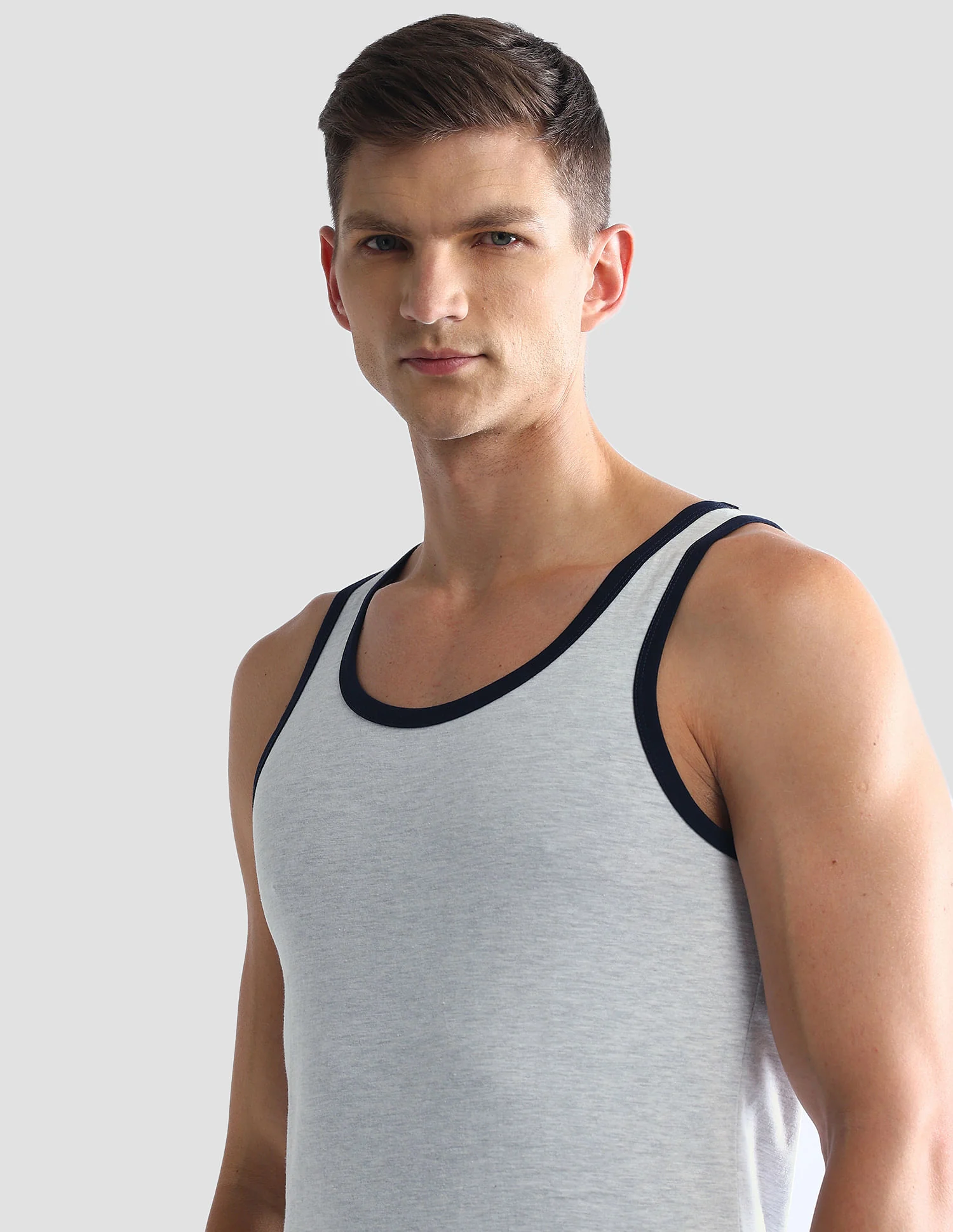 Contrast Binding Cotton OEV01 Vest - Pack Of 1 - Image 7
