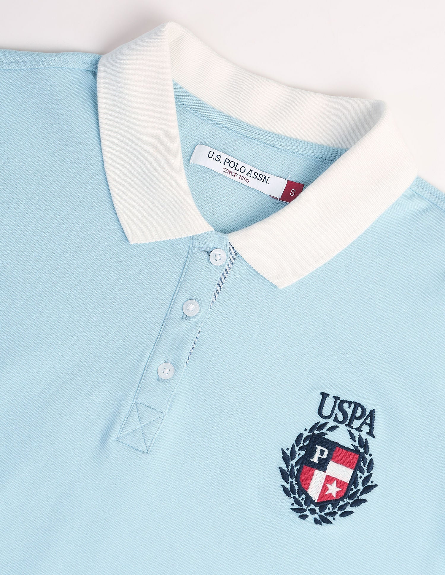 Contrast Collar Crest Polo Shirt - Image 2