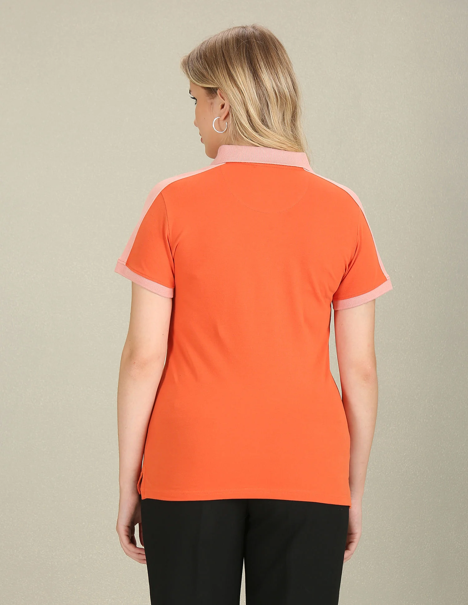 Contrast Collar Pique Solid Polo Shirt - Image 5