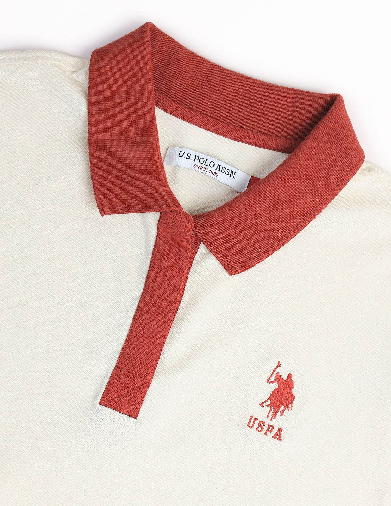 Contrast Collar Pique Polo Shirt - Image 2