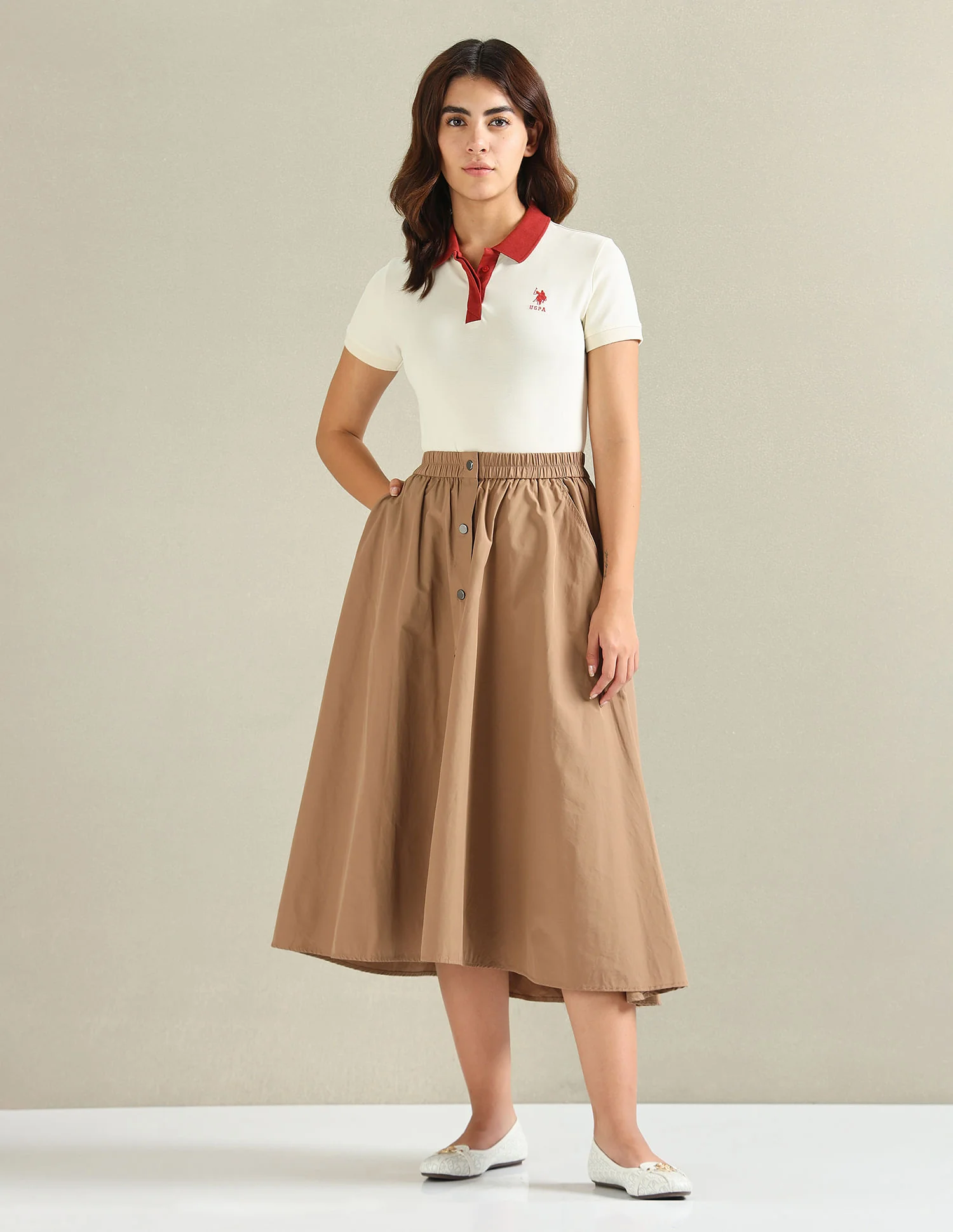 Contrast Collar Pique Polo Shirt - Image 3