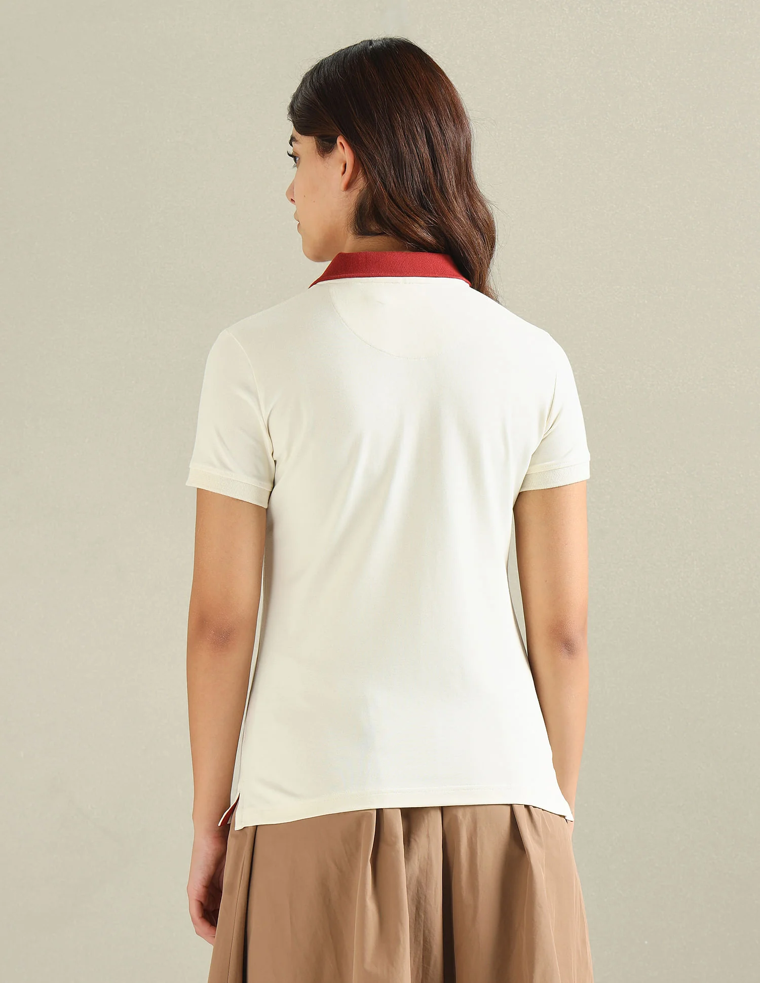 Contrast Collar Pique Polo Shirt - Image 5
