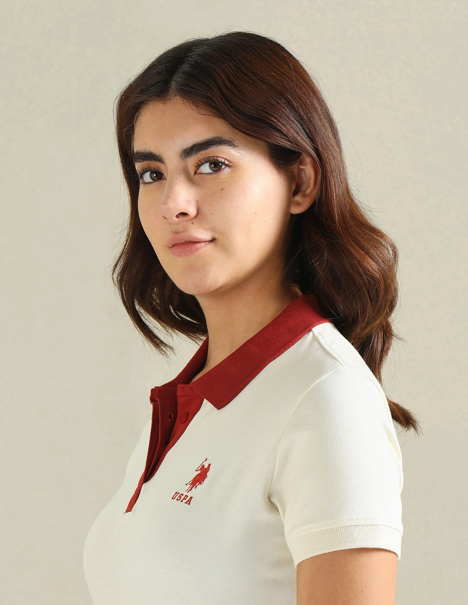 Contrast Collar Pique Polo Shirt - Image 7