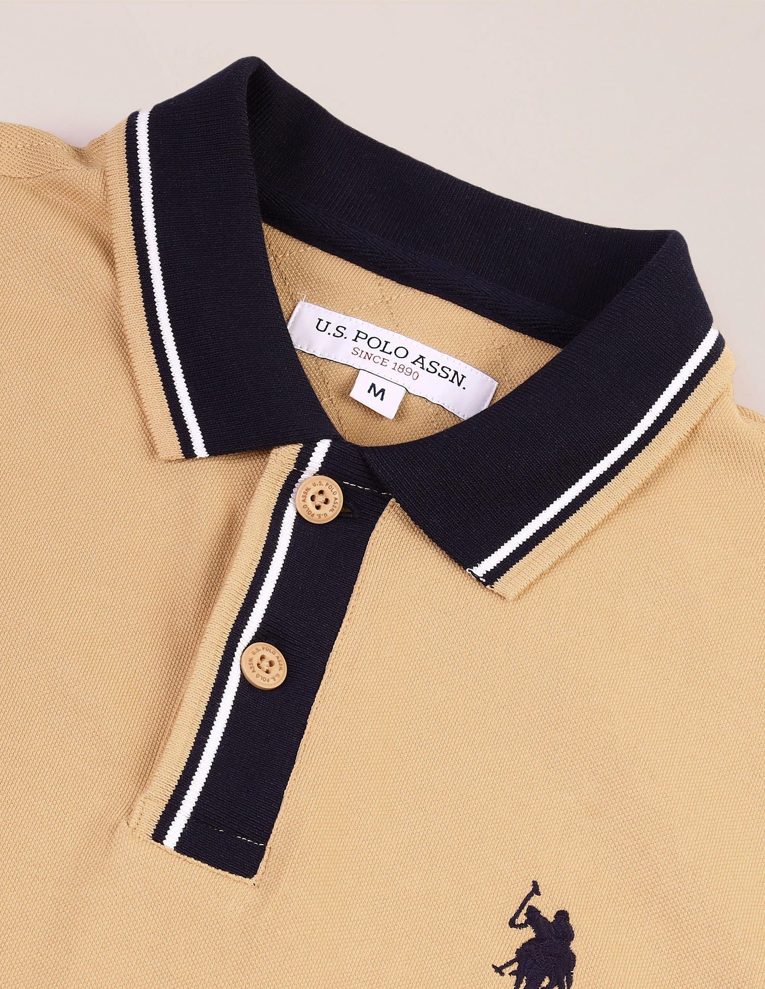 Contrast Collar Slim Polo Shirt - Image 2