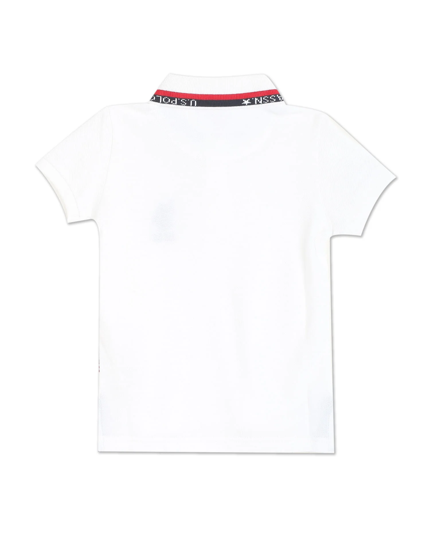 Contrast Collar Solid Polo Shirt - Image 2