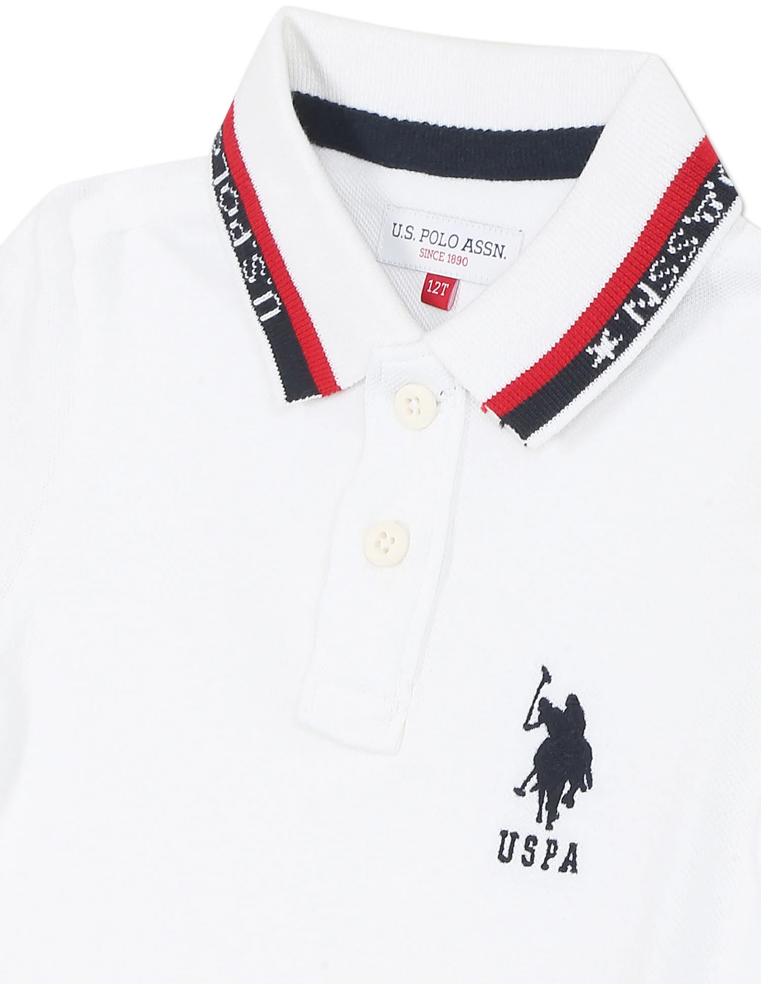 Contrast Collar Solid Polo Shirt - Image 3