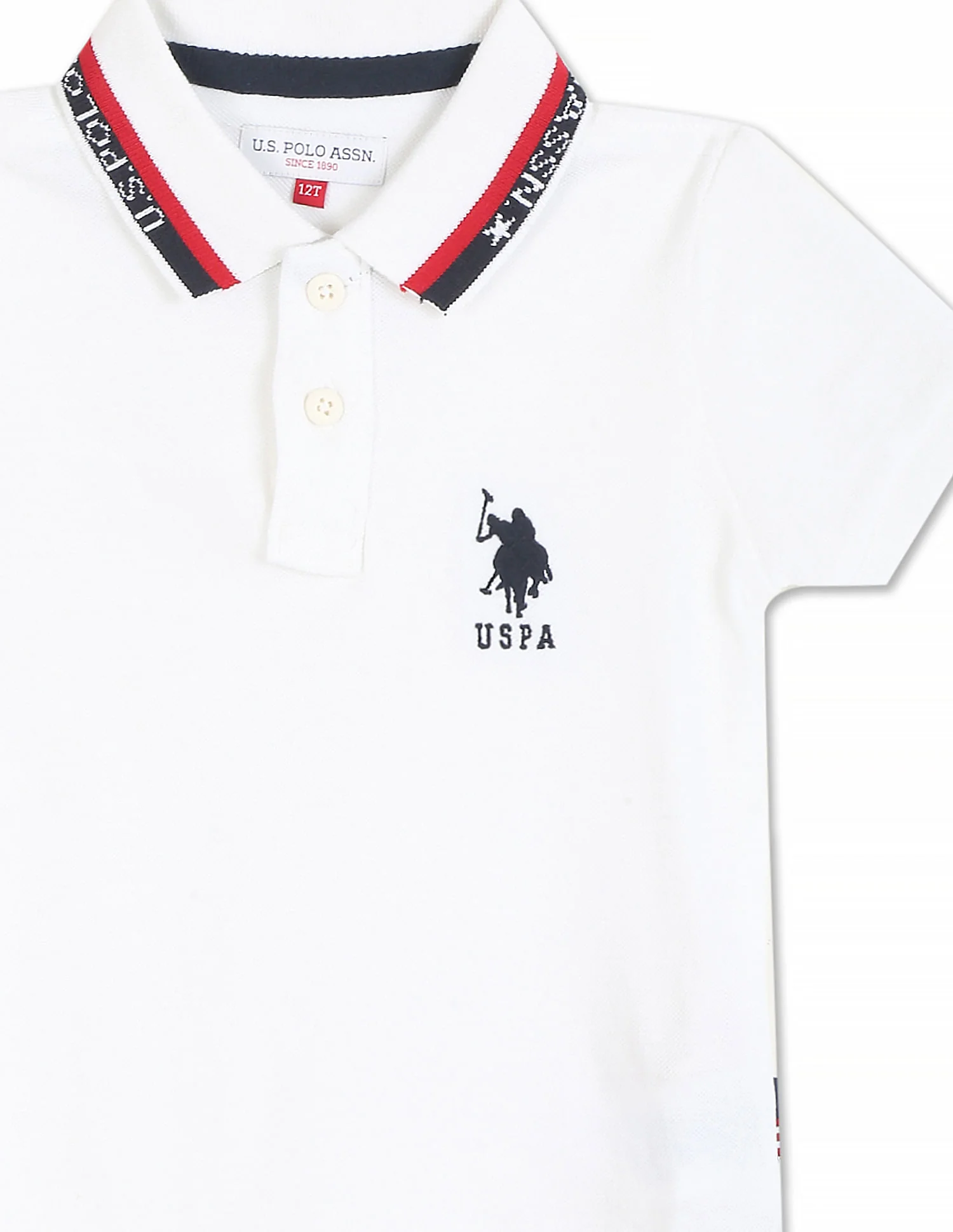 Contrast Collar Solid Polo Shirt - Image 4