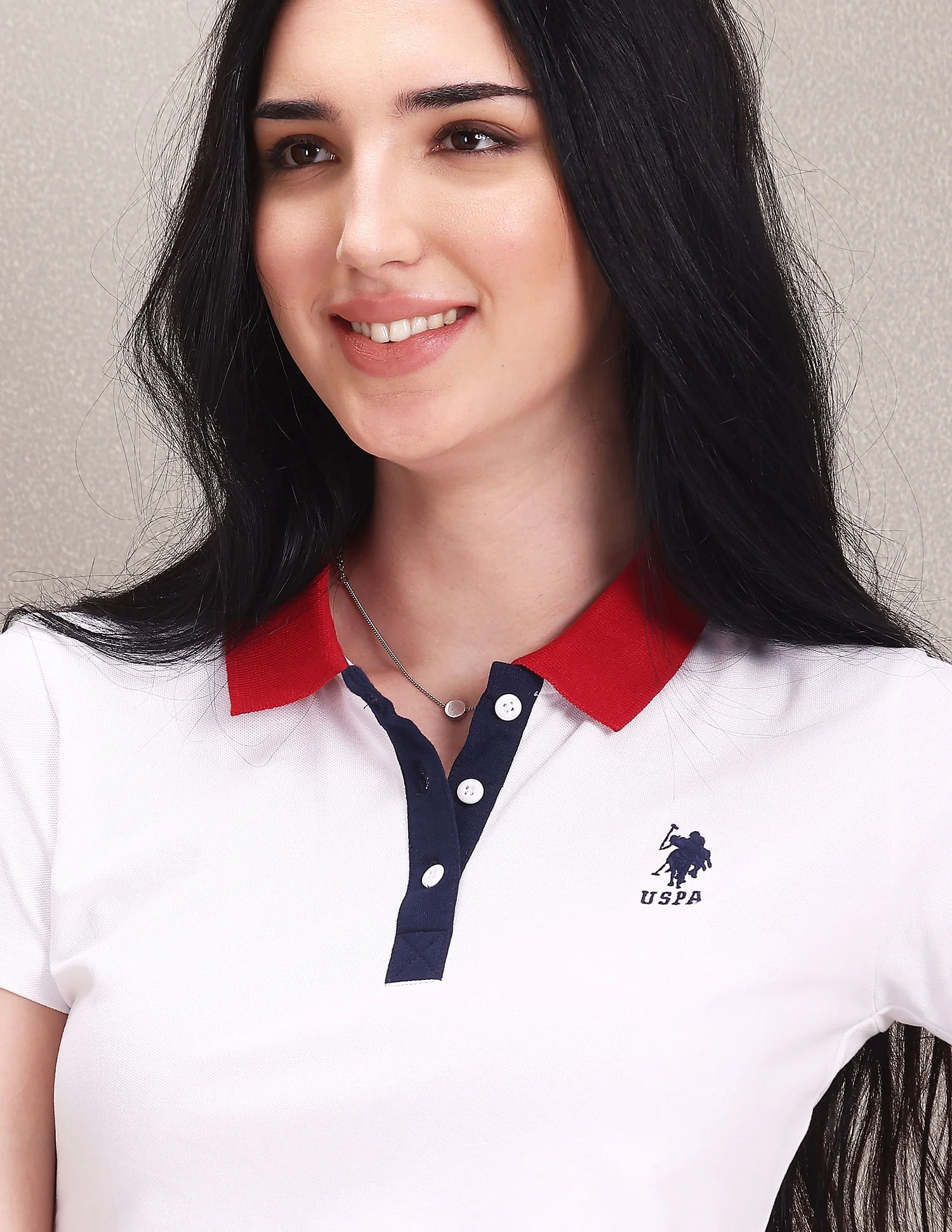 Contrast Collar Solid Polo Shirt - Image 7