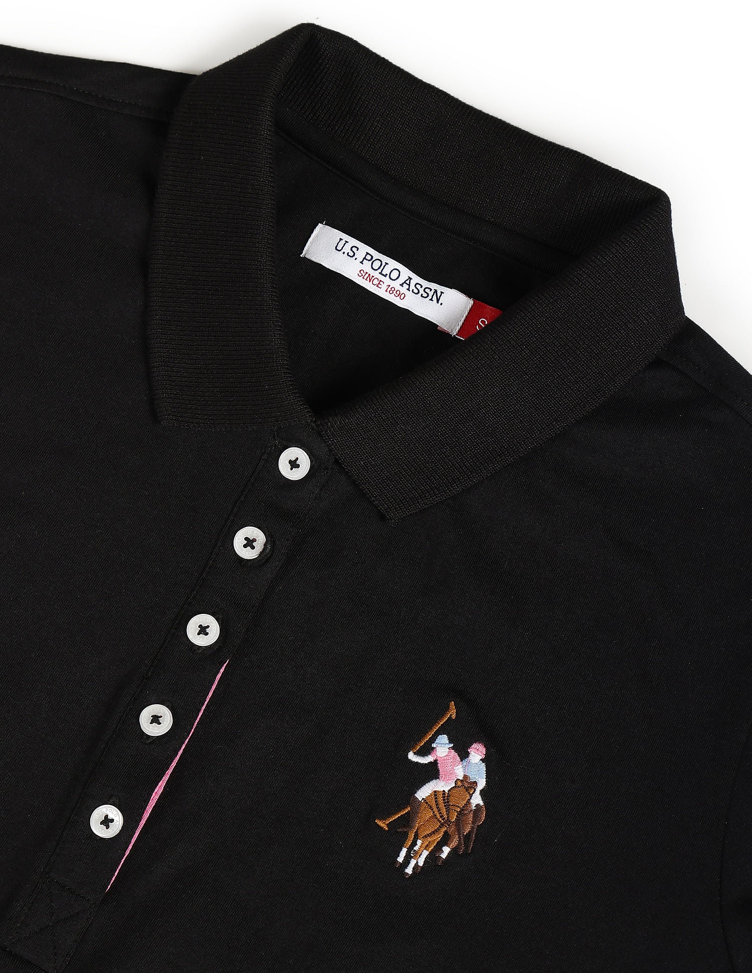 Contrast Cuff Solid Polo Shirt - Image 2