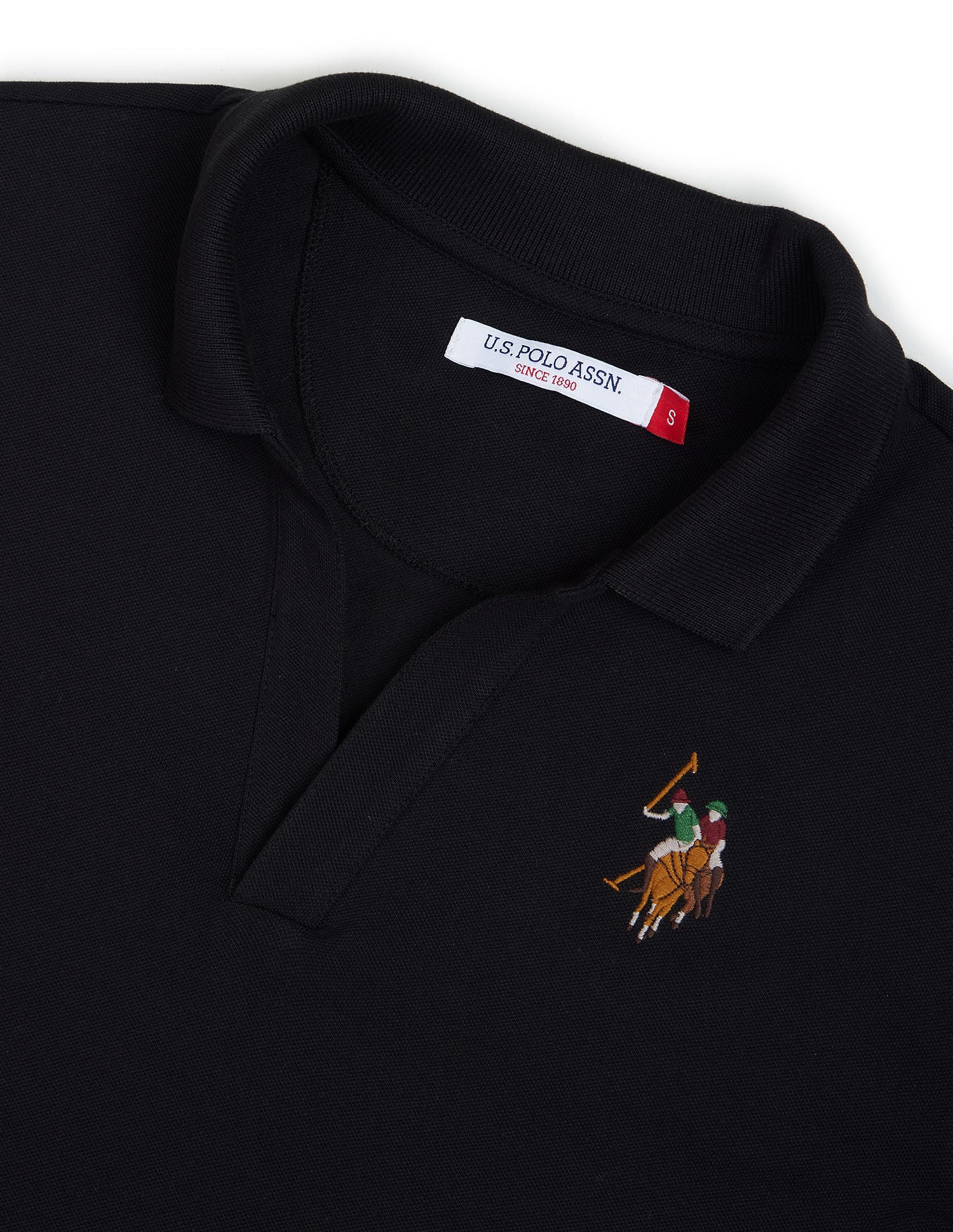 Contrast Logo Crop Polo Shirt - Image 2