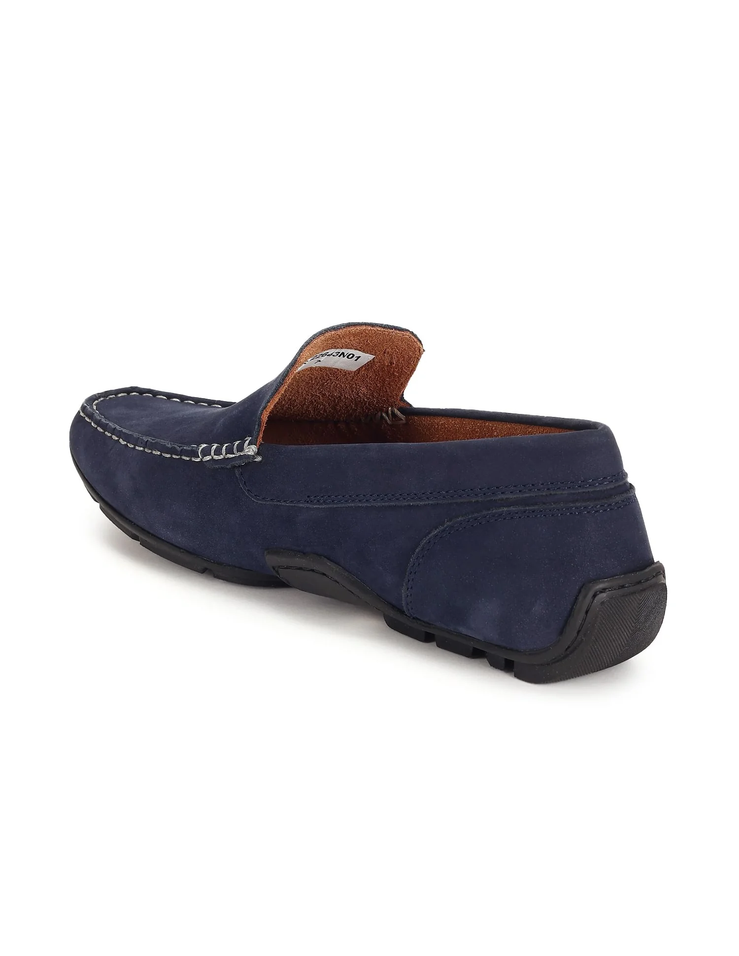 Men Contrast Stitch Leather Jabbar Loafers - Image 3