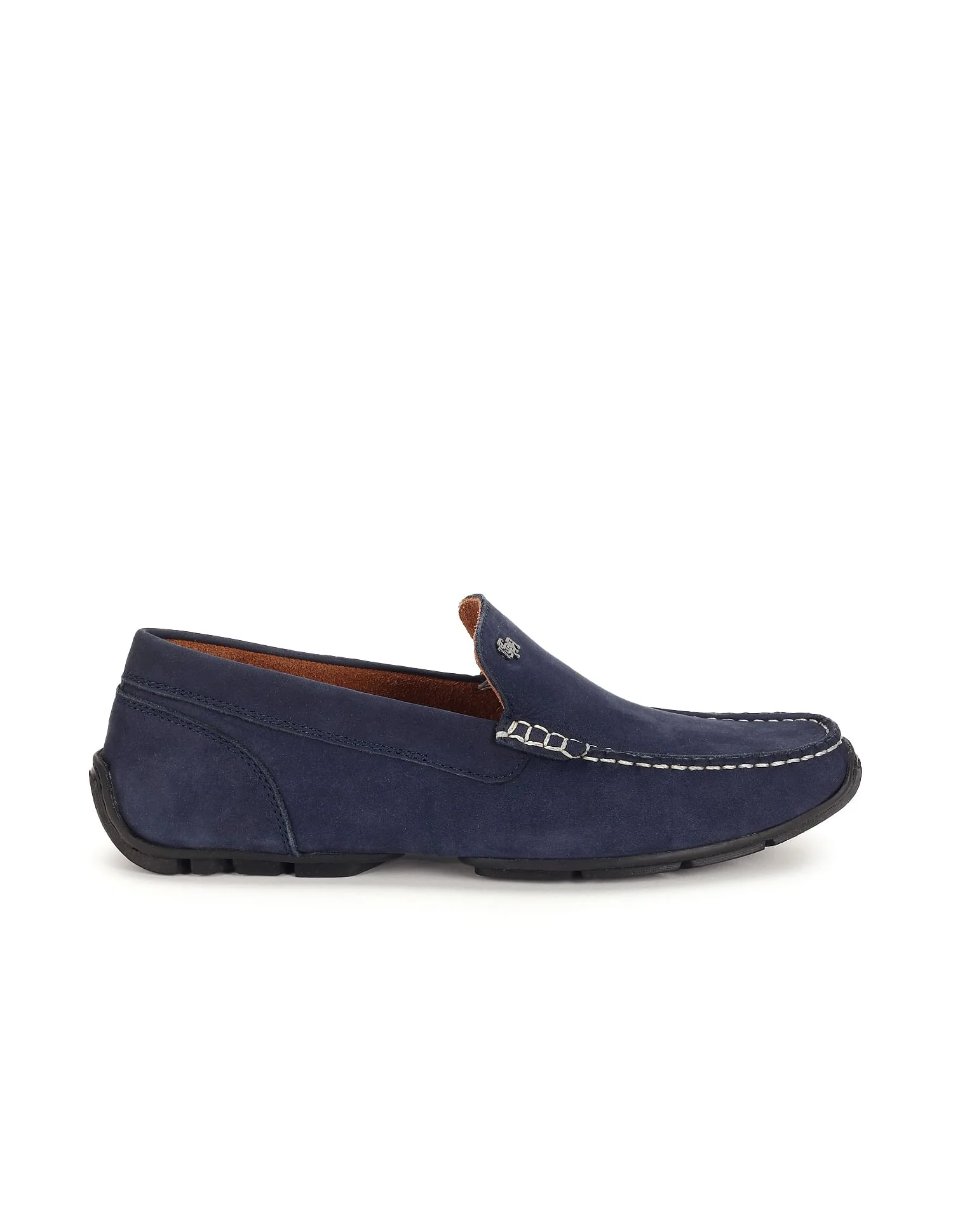 Men Contrast Stitch Leather Jabbar Loafers - Image 4