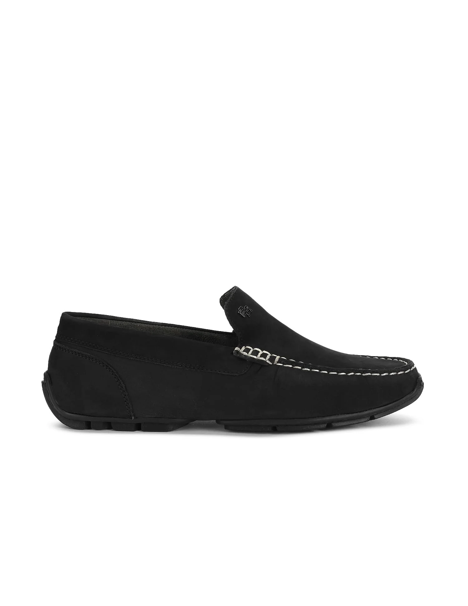 Men Contrast Stitch Leather Jabbar Loafers - Image 4