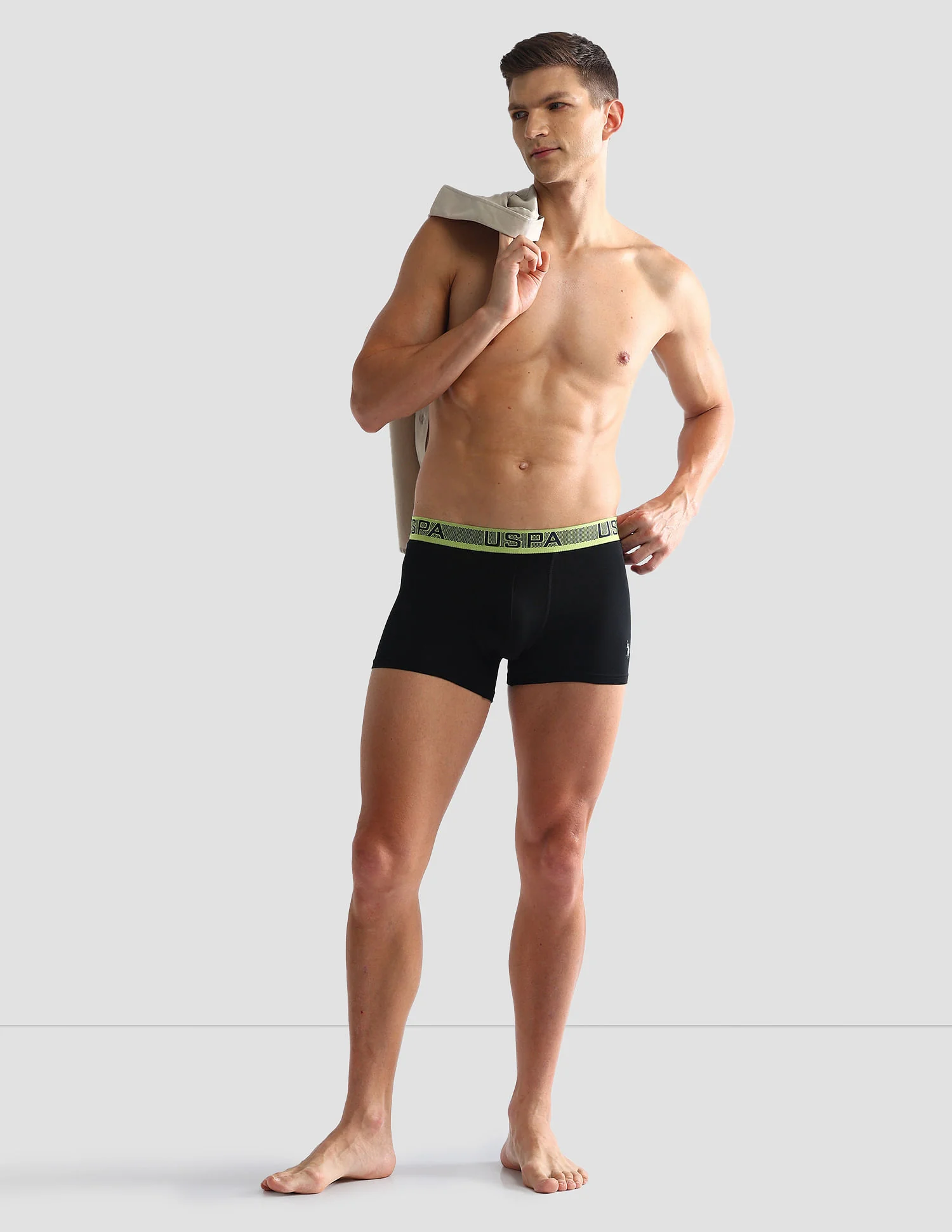 Contrast Waist Cotton Stretch OET04 Trunks - Pack Of 1 - Image 3