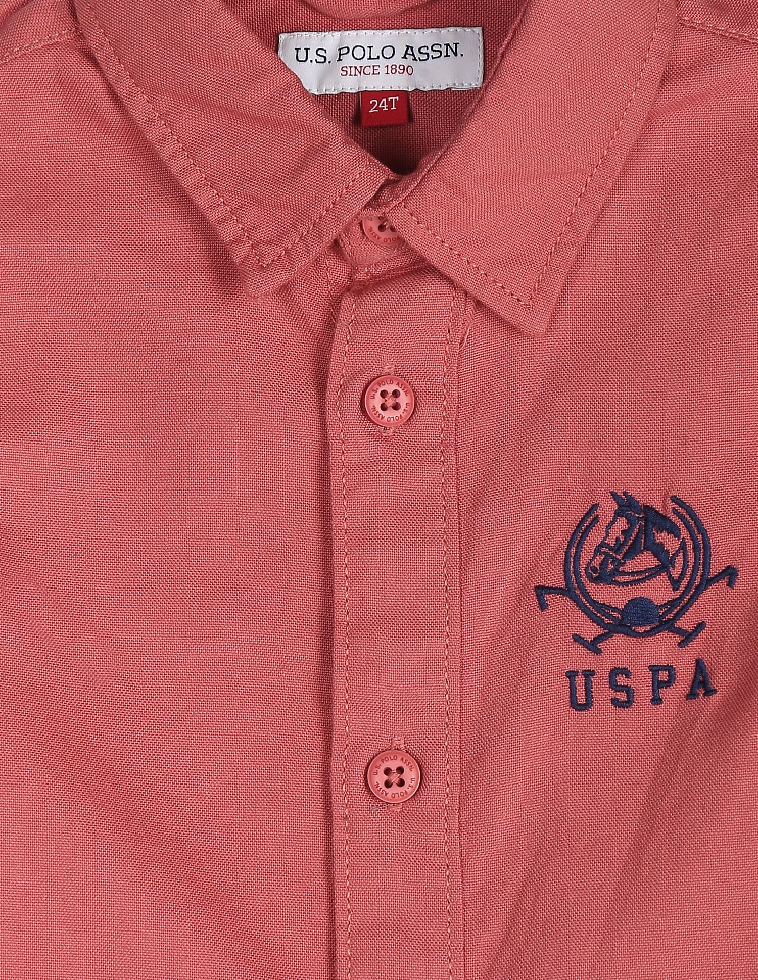 Convertible Cuff Solid Cotton Shirt - Image 3