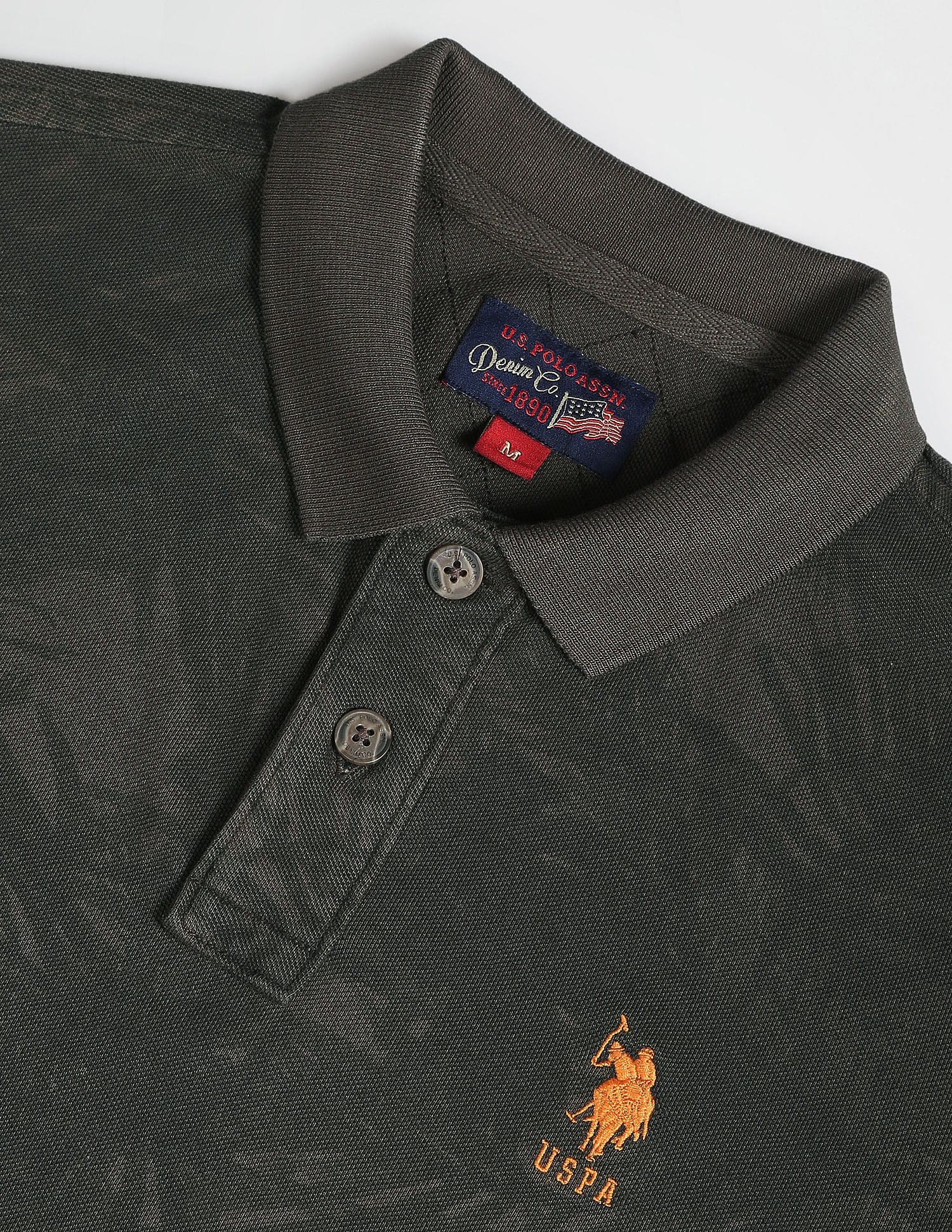 Cotton Abstract Print Polo Shirt - Image 2
