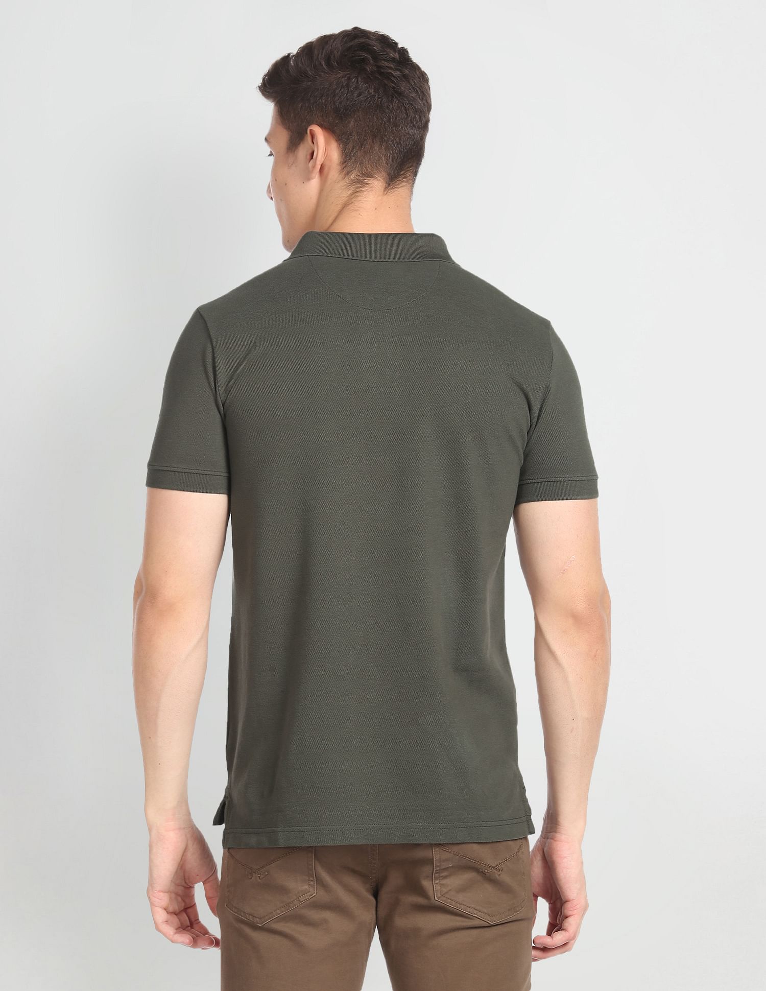 Cotton Brand Print Polo Shirt - Image 5