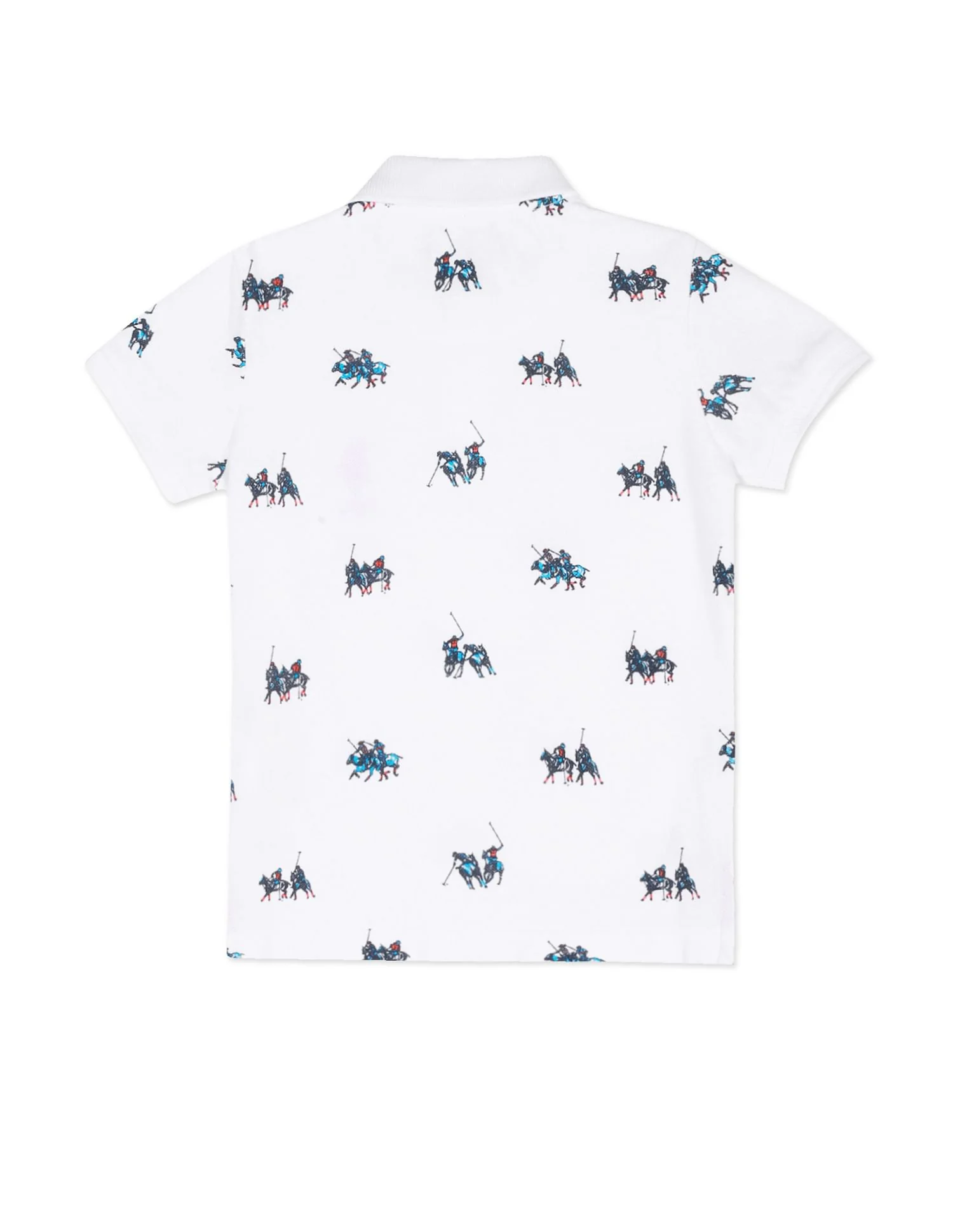 Cotton Brand Print Polo Shirt - Image 2