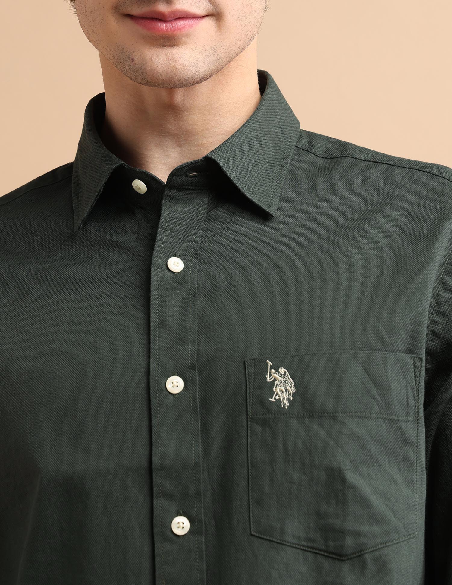 Cotton Dobby Shirt - Image 7