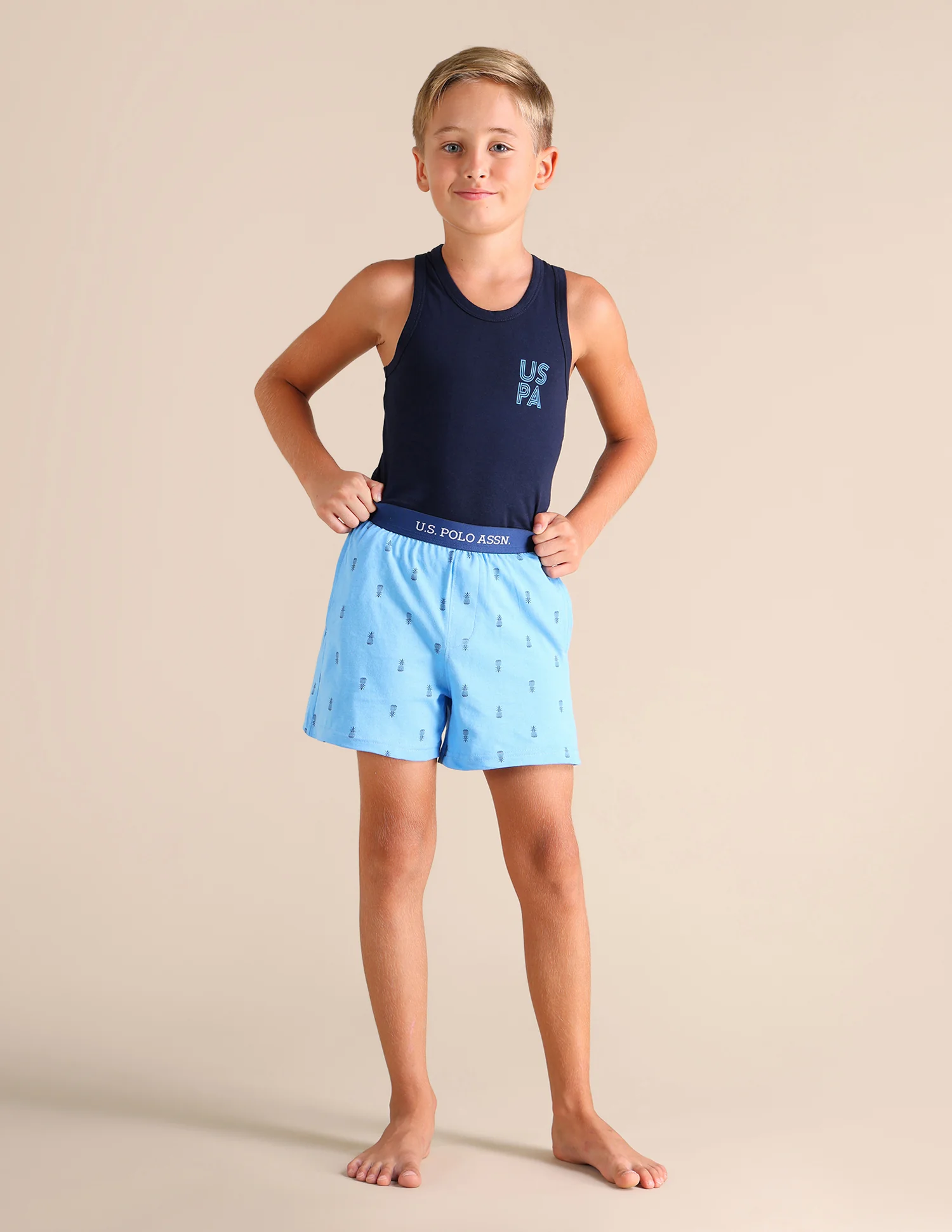 Pineapple Print EKX01 Lounge Shorts - Pack Of 2 - Image 5