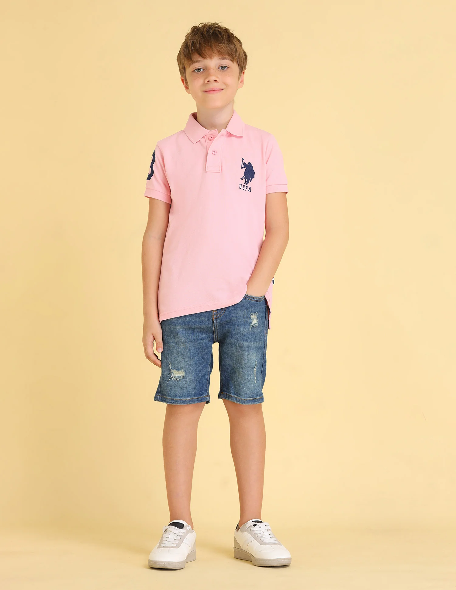 Cotton Pique Solid Polo Shirt - Image 3