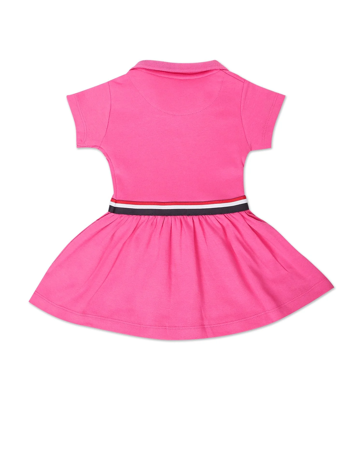 Cotton Solid Polo Dress - Image 2
