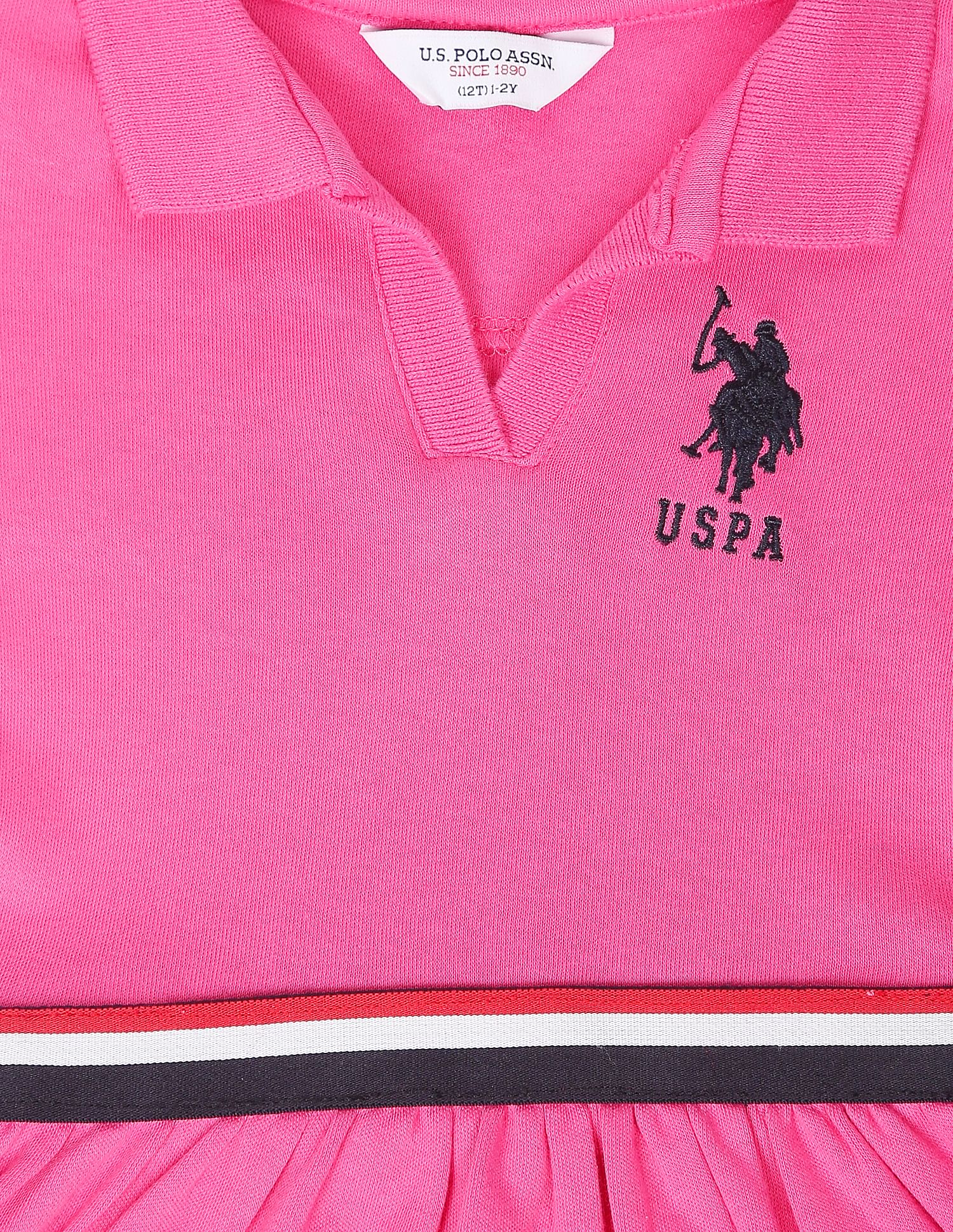 Cotton Solid Polo Dress - Image 3