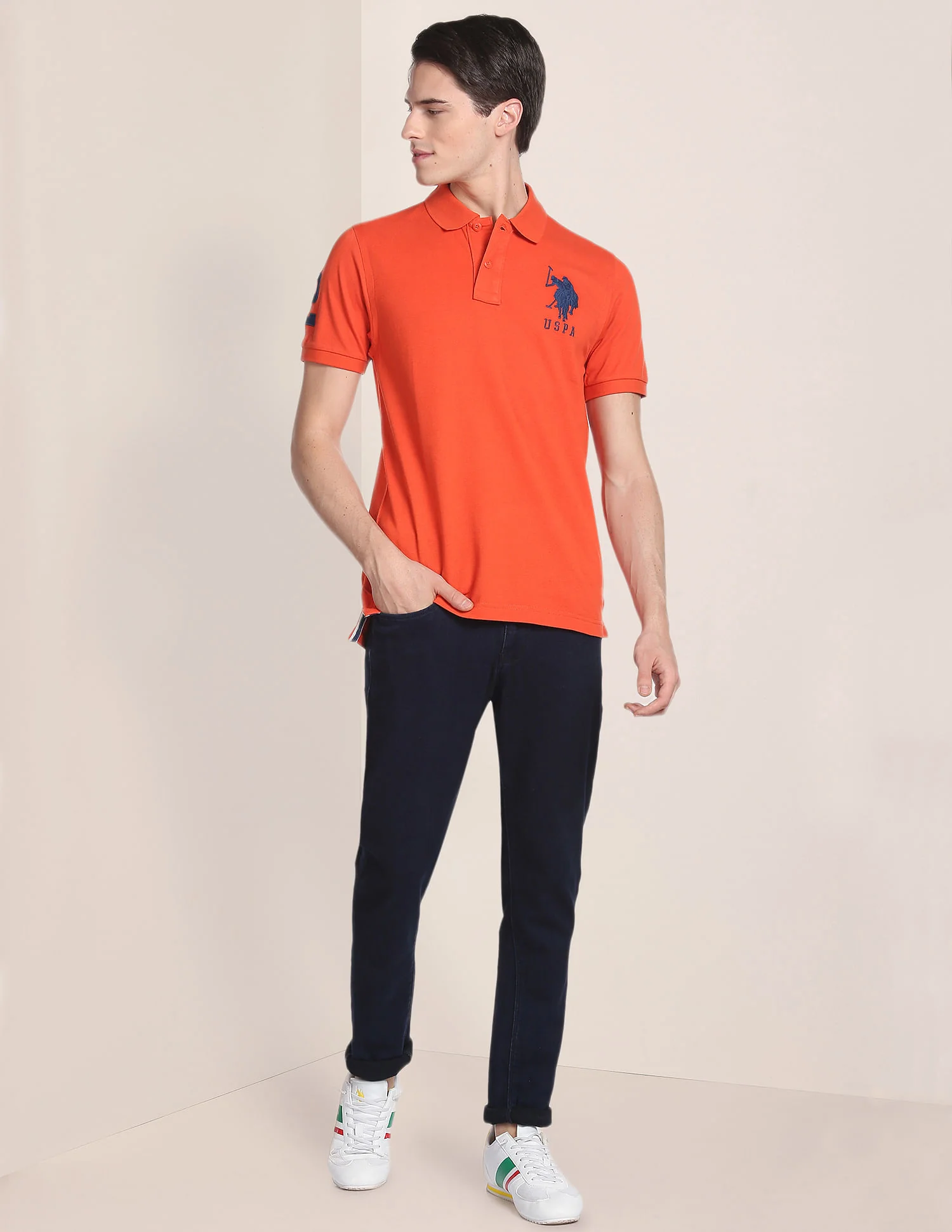 Compact Cotton Logo Polo Shirt - Image 3
