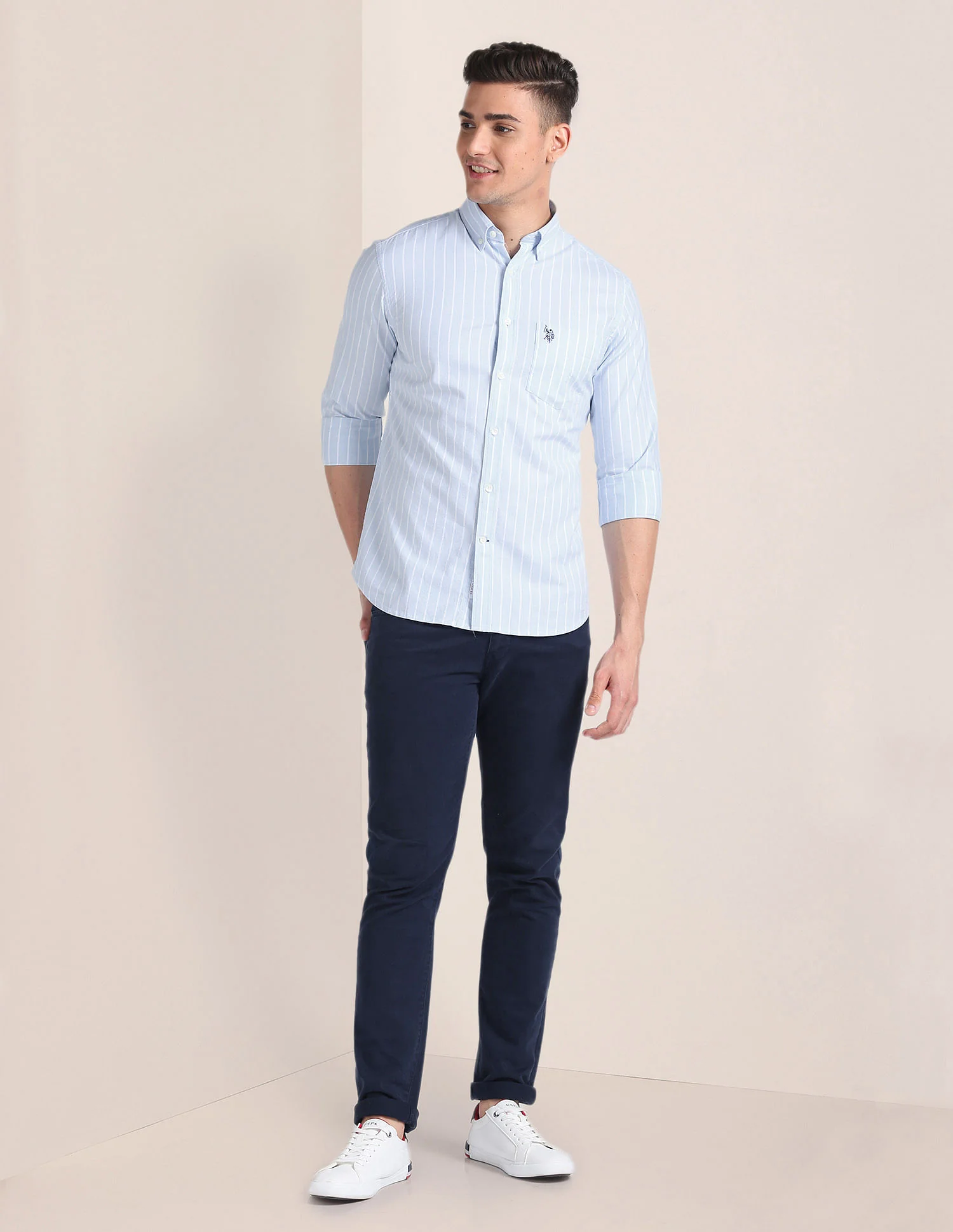 Cotton Stretch Tailored Fit Shirt - Image 3